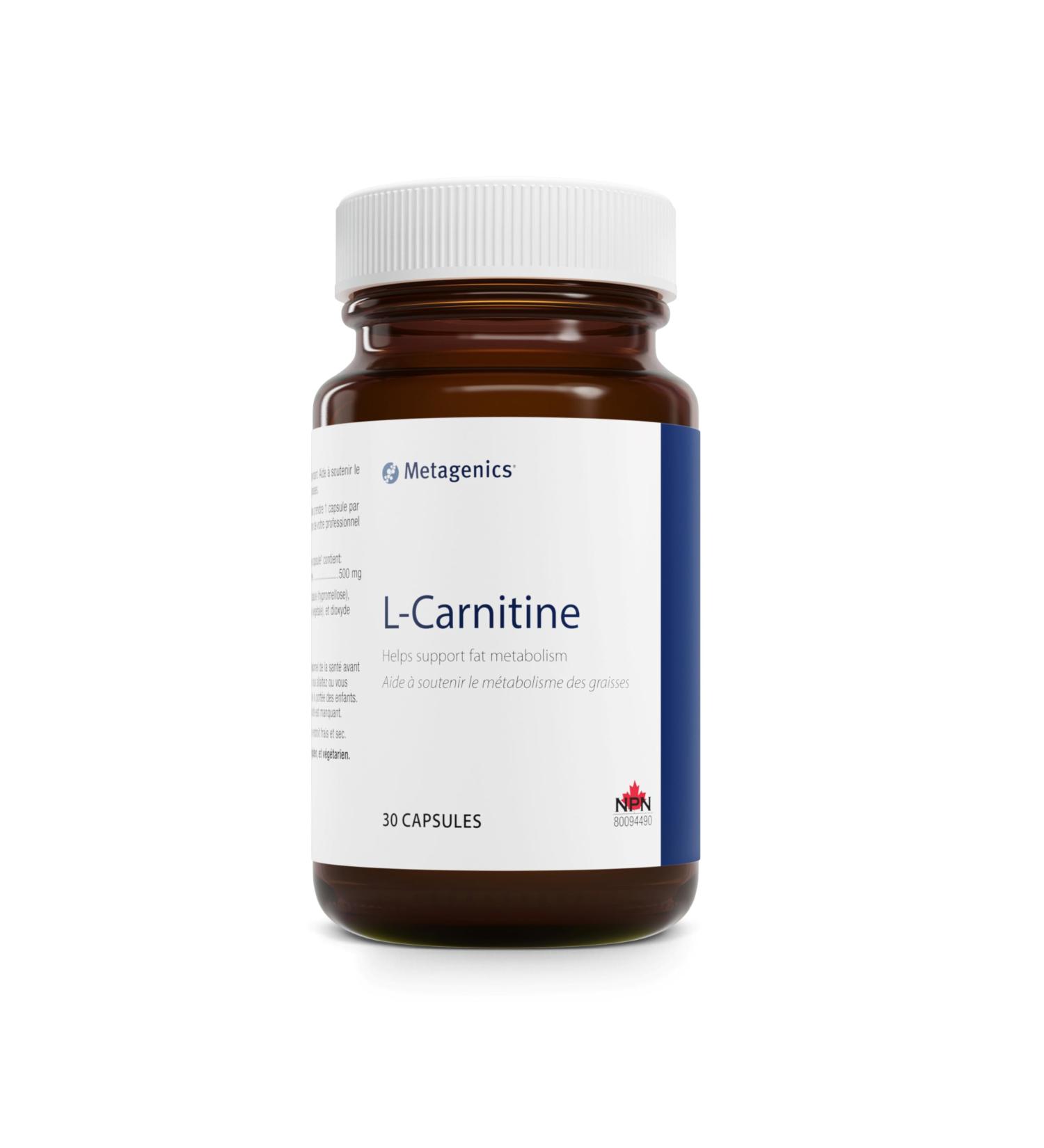 Metagenics - L-Carnitine - 30 Capsules - Buy Online on SooperMarket.com