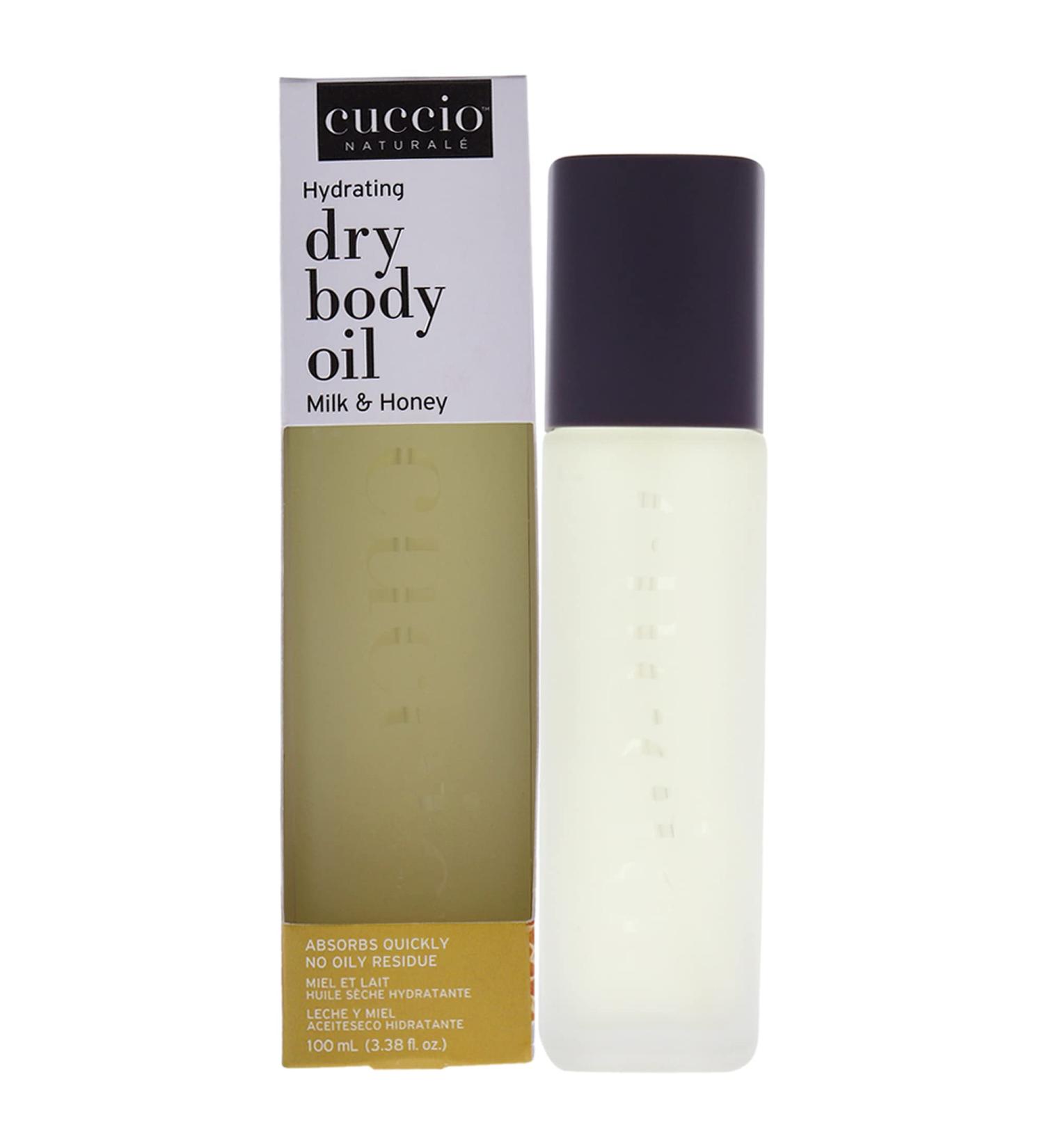 Cuccio Naturale Hydrating Dry Body Oil - Milk & Honey Scent - 3.38 Oz - Paraben-Free Formula - All Natural Ingredients for Dry Skin Repair - Buy Online on SooperMarket.com
