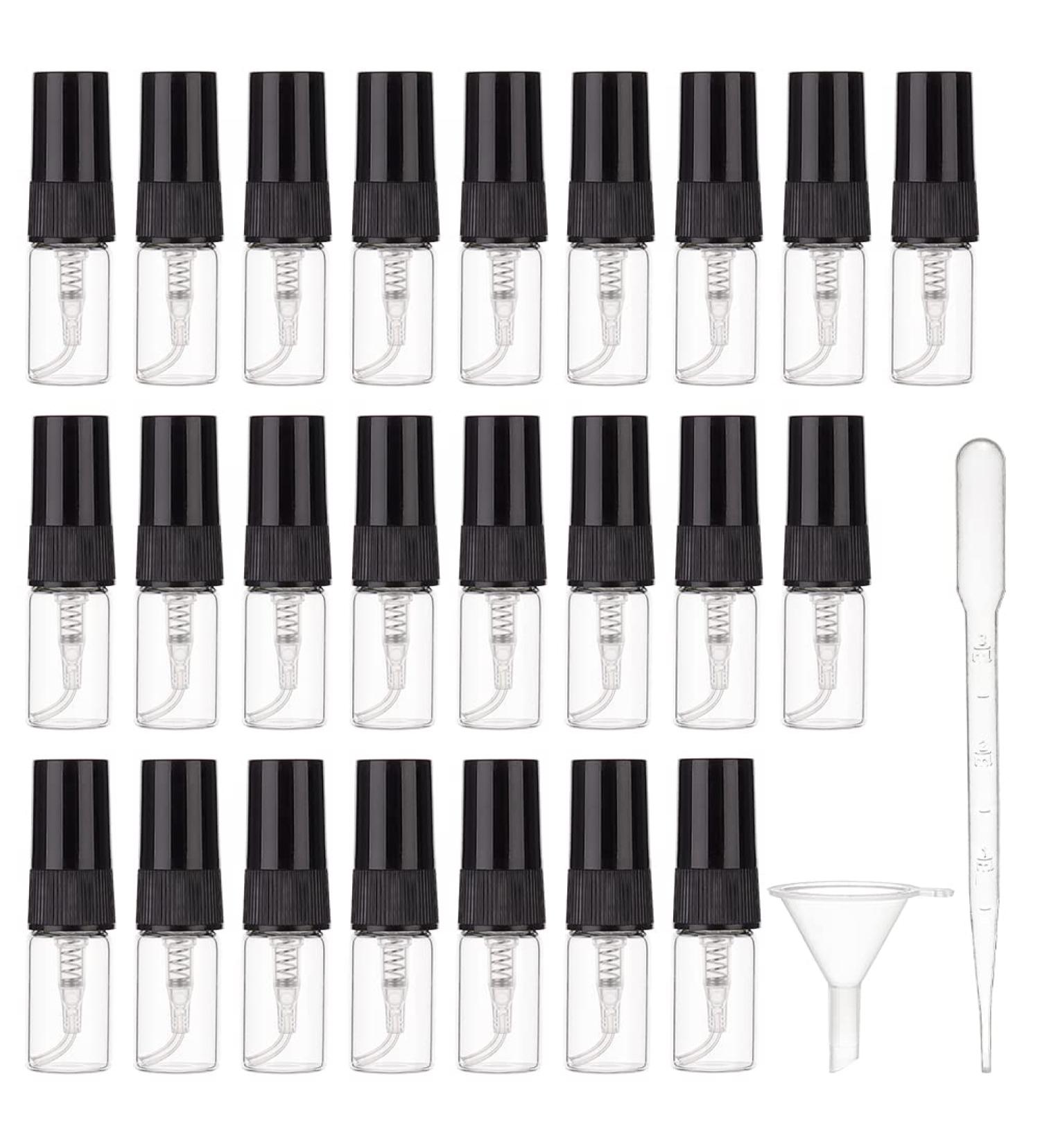 Benecreate 40 Pack 2ml Mini Spray Bottles - Refillable Sample Bottles for Perfume Lotion & Travel - Includes 10 Pipettes & 4 Funnels - Perfect for On-the-Go Use - Buy Online on SooperMarket.com
