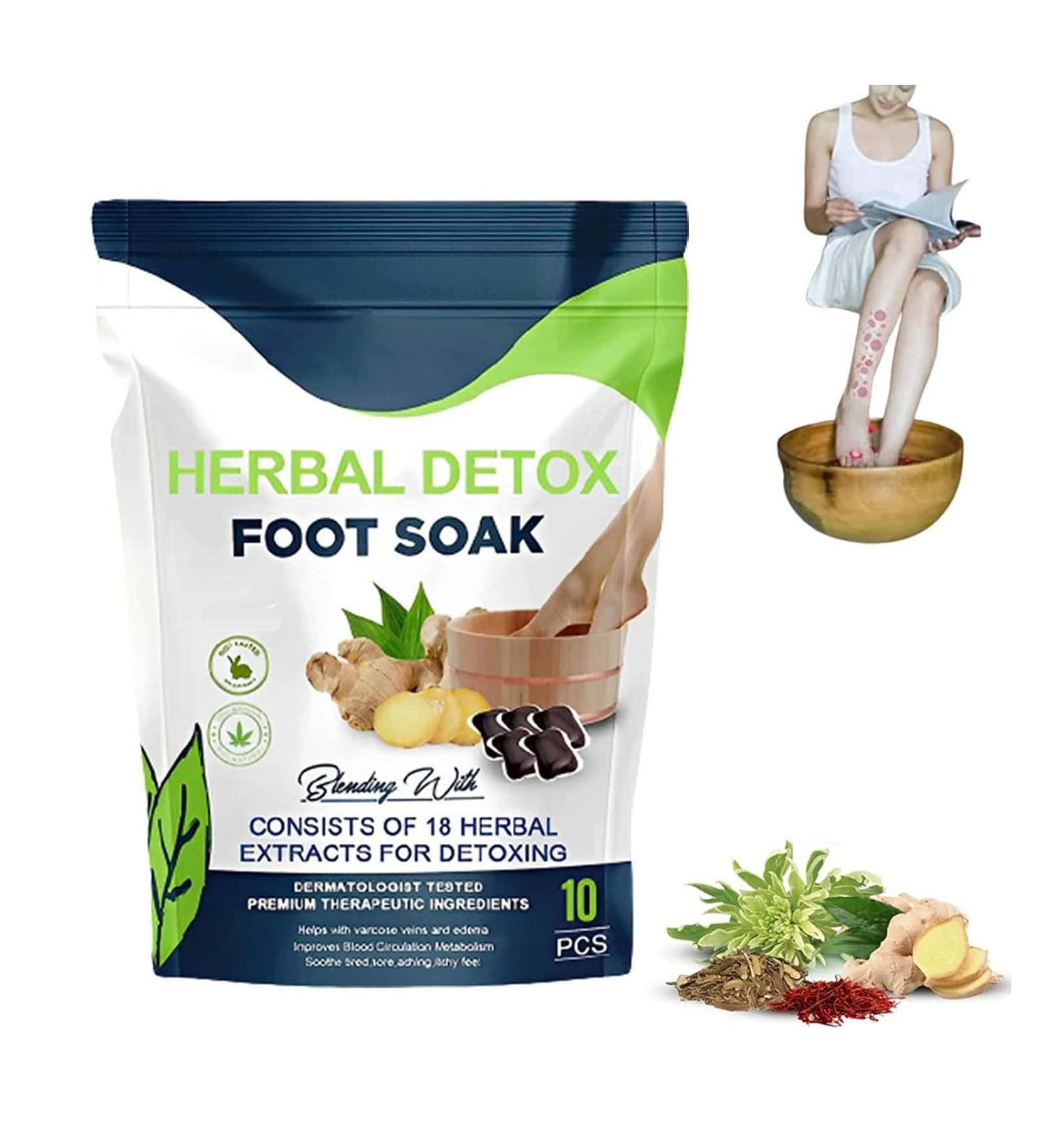 Oveallgo Herbal Detox Foot Soak Beads Oveallgo Herbal Detox Foot Soak Beads herbal detox cleansing foot soak beads Improves Blood Circulation (1Pack) - Buy Online on SooperMarket.com