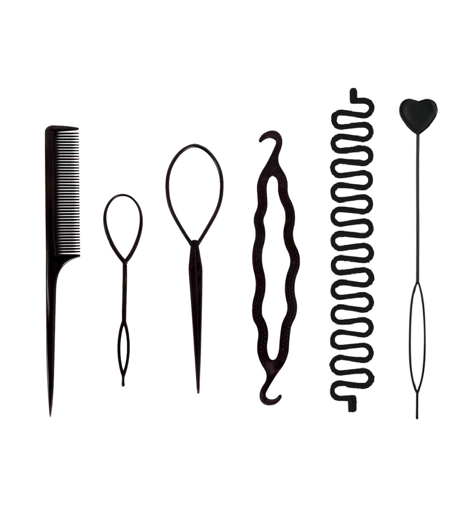 Rtrtgs 6 PCs Hair Braiding Tool Kit - Perfect Hair Styling Accessories for DIY Braids & Knots | Women s Hair Loop Tools - Buy Online on SooperMarket.com