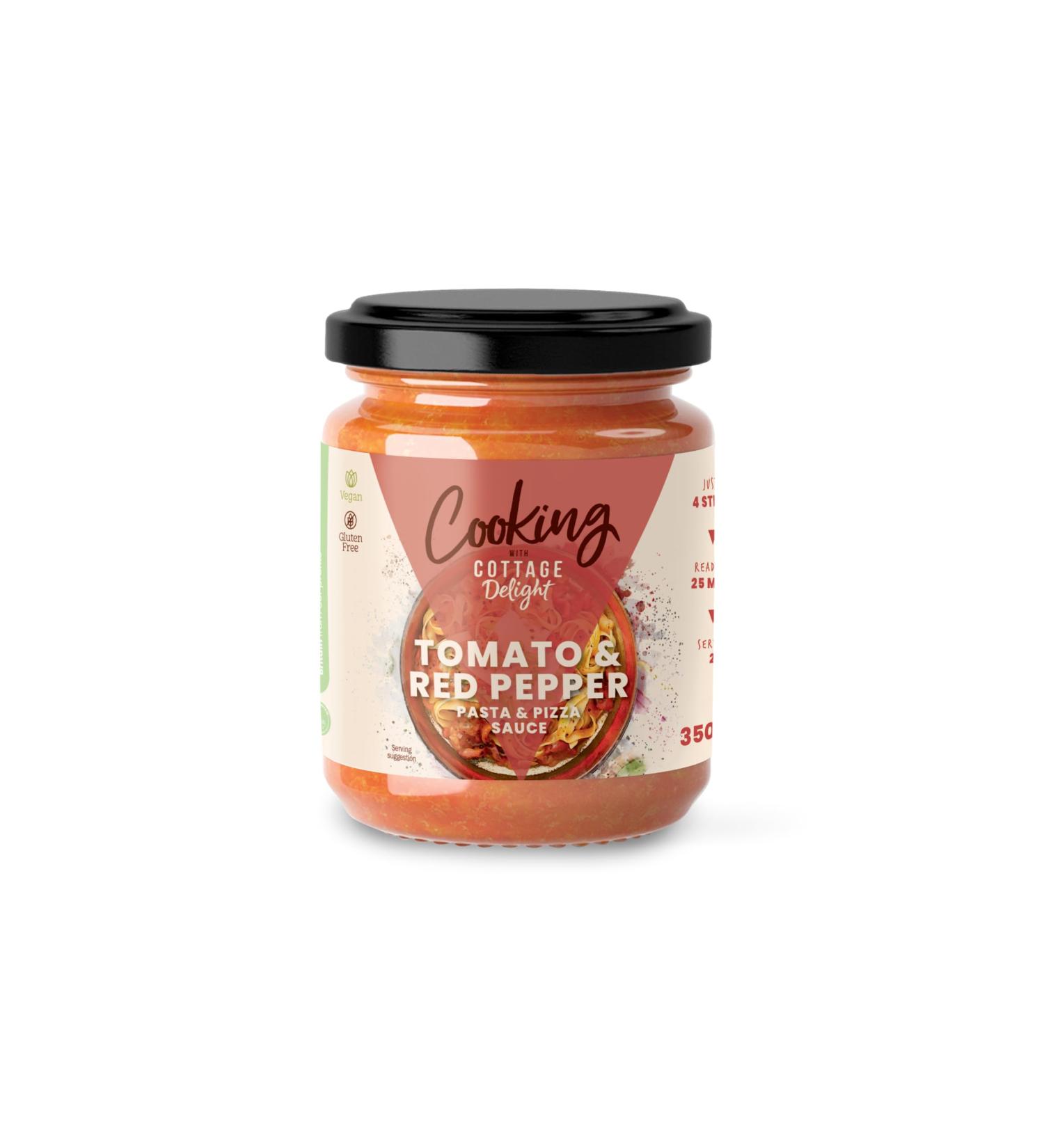 Cottage Delight - Tomato and Red Pepper Pasta and Pizza Sauce 350g - Buy Online on SooperMarket.com