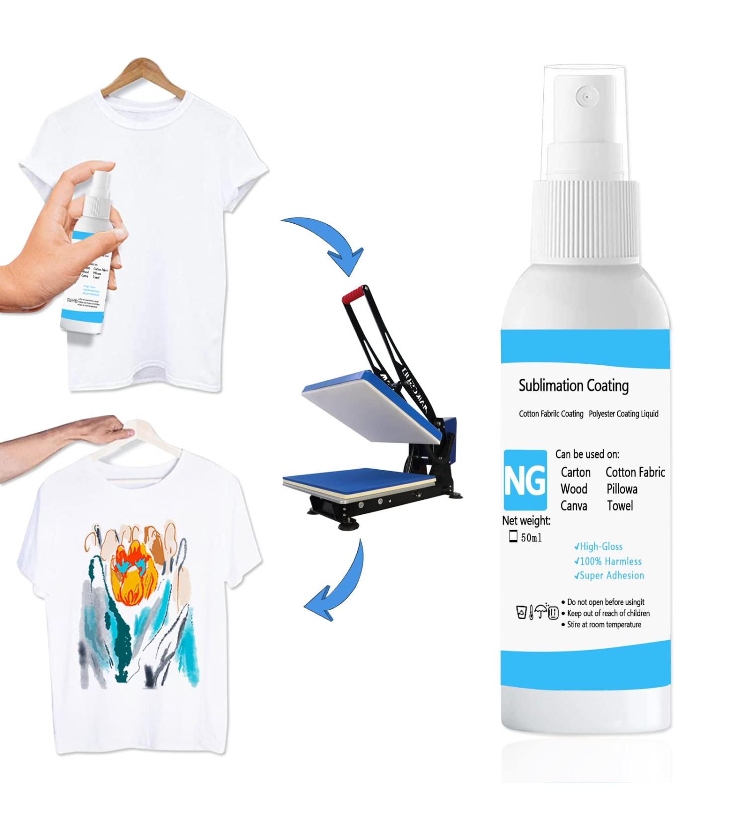 1DFAUL Sublimation Coating Spray for Cotton Shirts & Fabrics - Bright & Vivid Colors | Super Adhesion | 1 Step Process (50ml) - Buy Online on SooperMarket.com