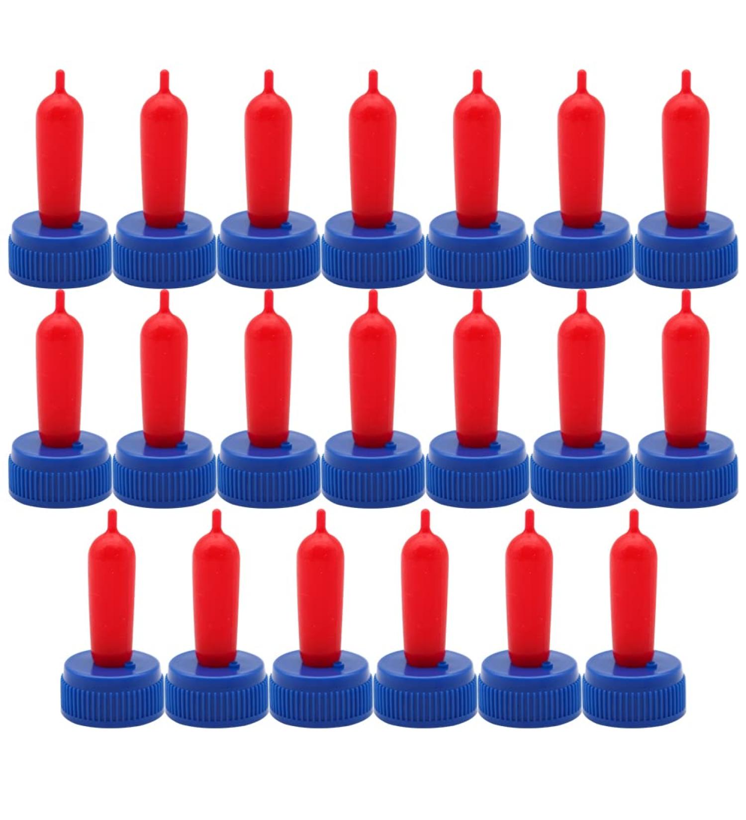 APlayfulBee Soft Silicone Goat Nipple 25Pcs - Blue | Farm Supplies for Sheep, Goat, Calf, Dog | Milk Bottle Topper for Efficient Feeding - Buy Online on SooperMarket.com