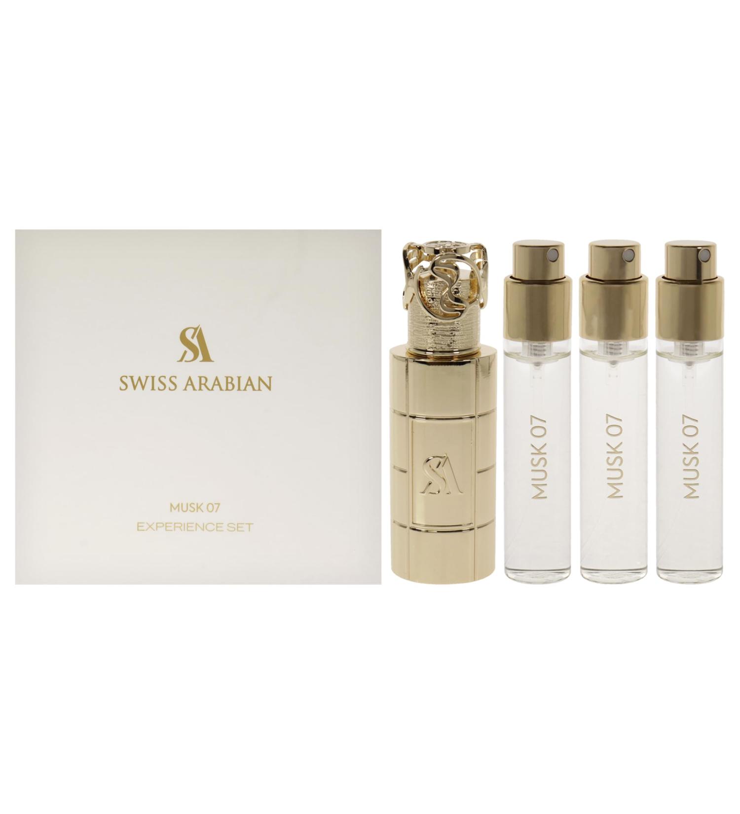 Swiss Arabian Musk 01 Giftset - Arabian Perfumes for Women and Men - Long Lasting Perfume - Fruity Floral Musk Perfume - 3 Bottles with Case - 4 pc - Buy Online on SooperMarket.com