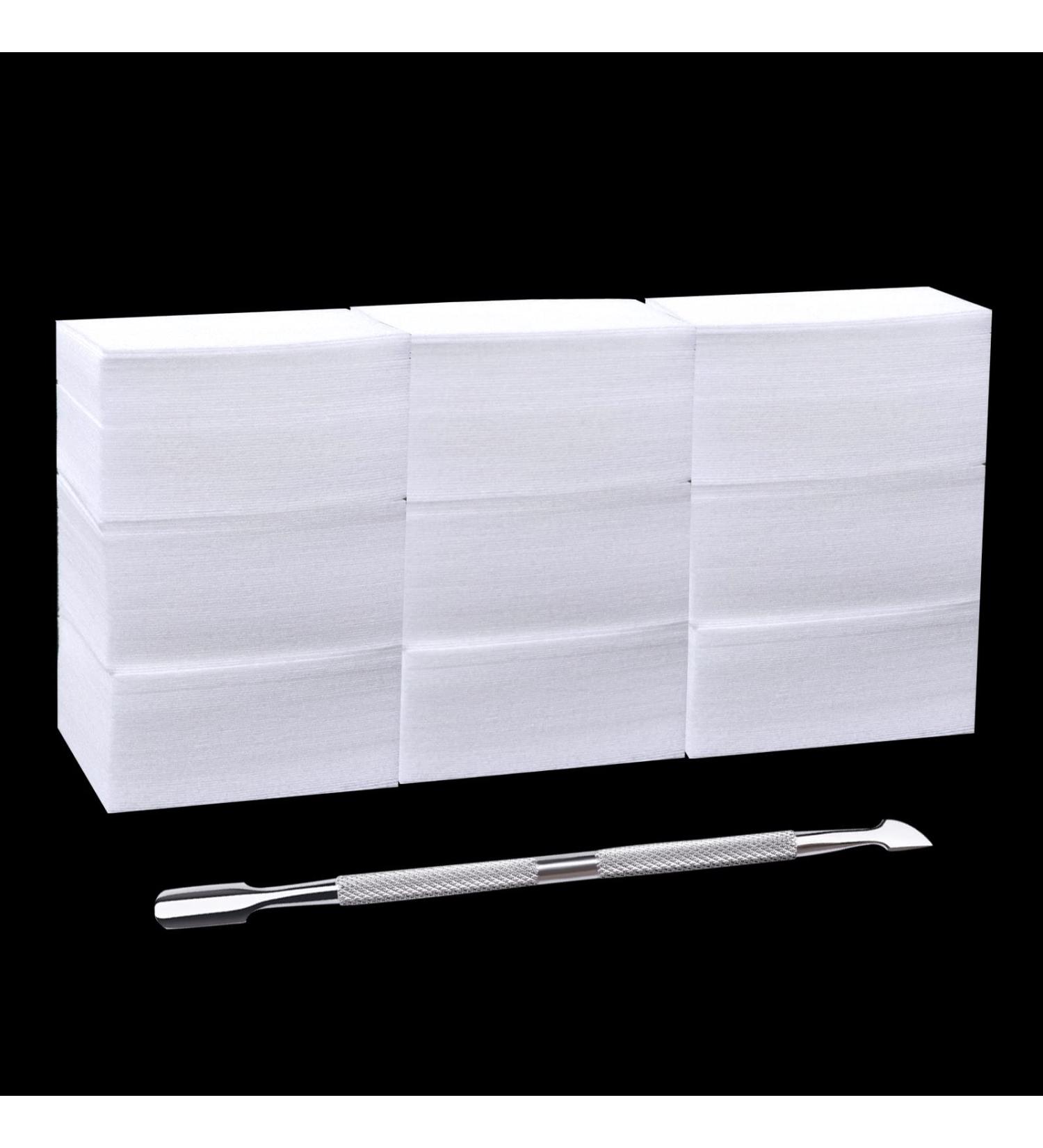 Sularpek 650 Pcs Nail Wipes Cotton Pads for Gel Polish Removal with Cuticle Pusher - Lint Free Nail Art Polish Remover - Buy Online on SooperMarket.com