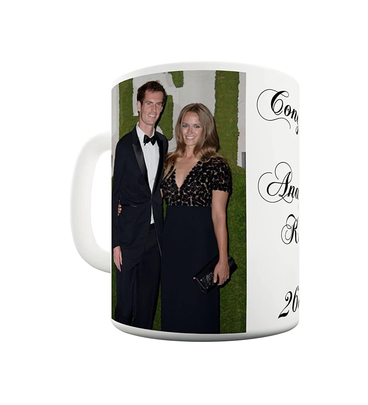 Berry Prints 11 OZ Congratulations Andy Murray Kim Sears Coffee Mugs for Tea Hot Chocolate - Ceramic Cups for Valentine Birthday Gift Home and Office - Buy Online on SooperMarket.com