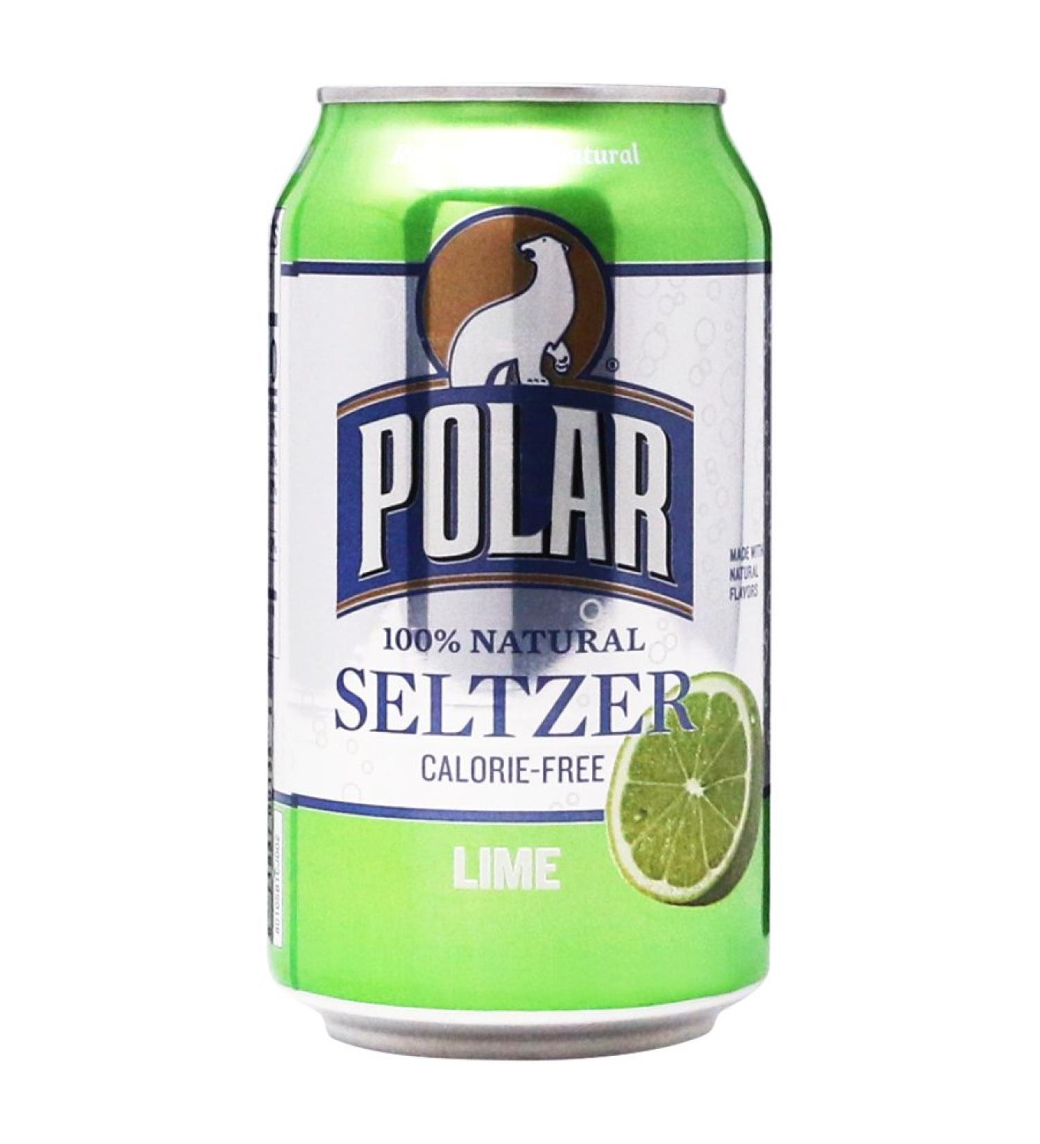 Polar Seltzer Water, Lime, 12 fl oz