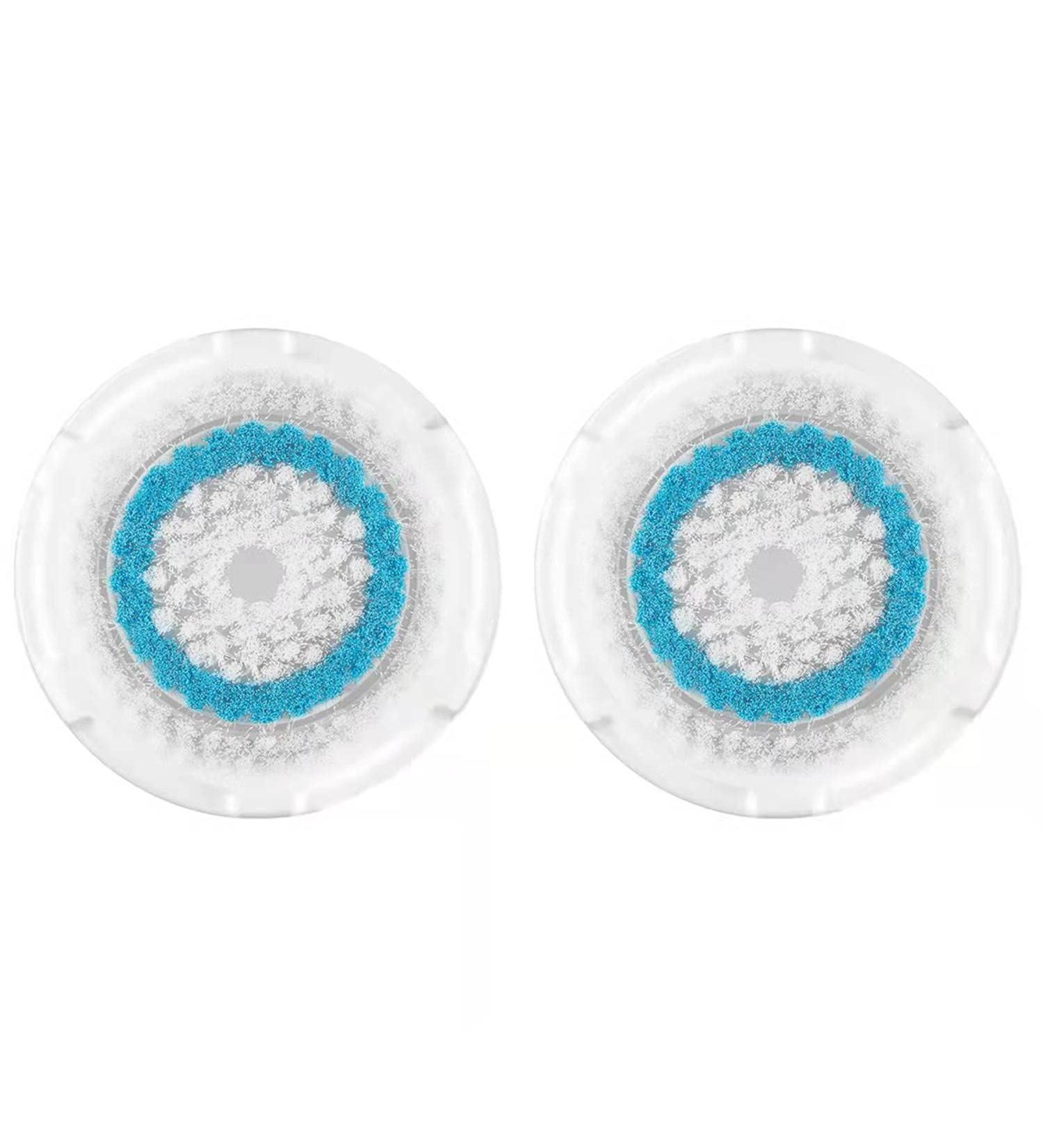 Deep Pore Acne Cleaning Brush Head Replacement - 2 Pack Blue & Green | Unclog Enlarged Pores - Buy Online on SooperMarket.com