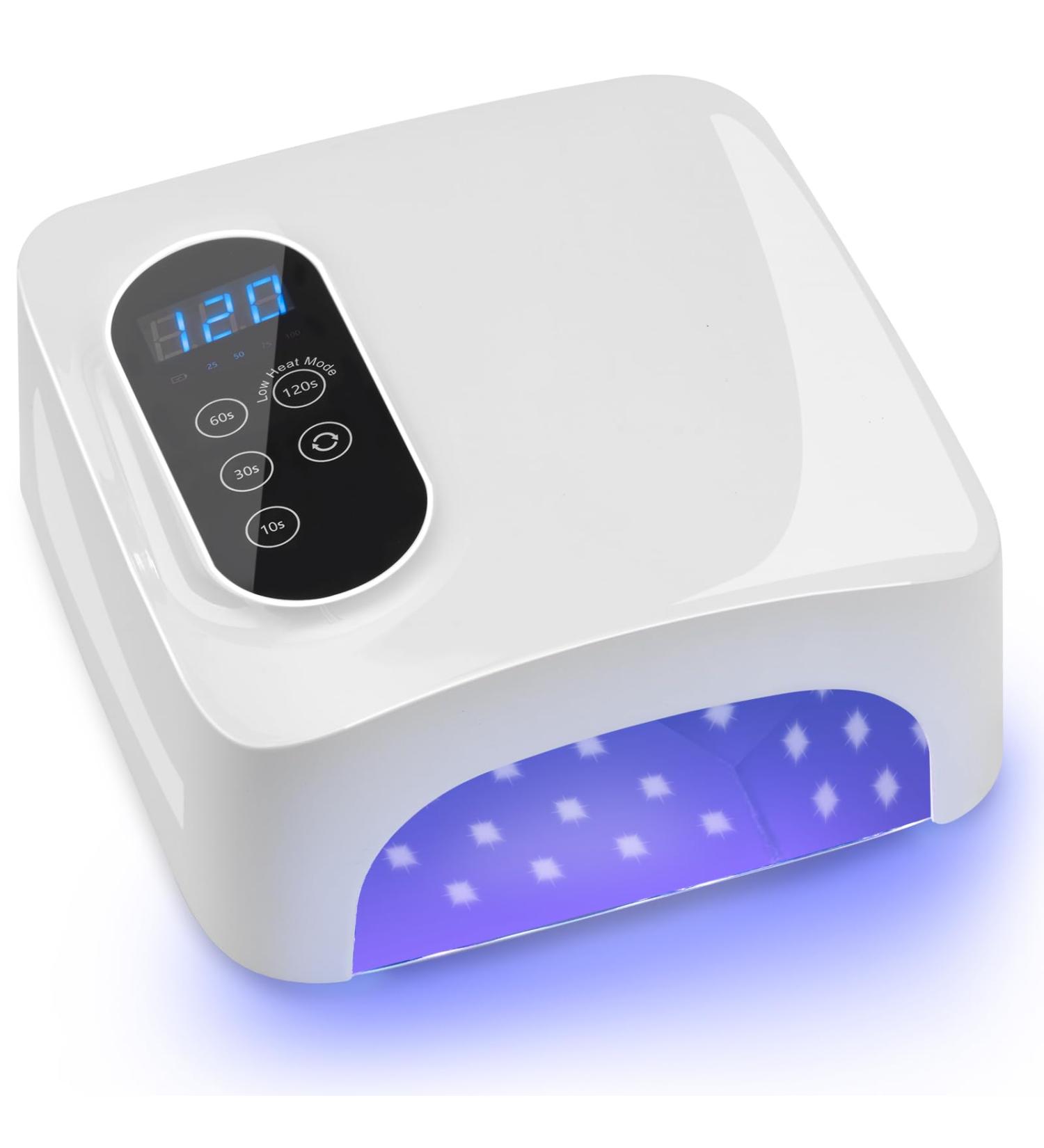 Cordless UV LED Nail Lamp COLORENE 72W Rechargeable Nail Light Quick Curing Dryer Professional Nail Dryer Gel Polish Light with 4 Timer Setting Auto Sensor for Salon Home Nail Art White - Buy Online on SooperMarket.com