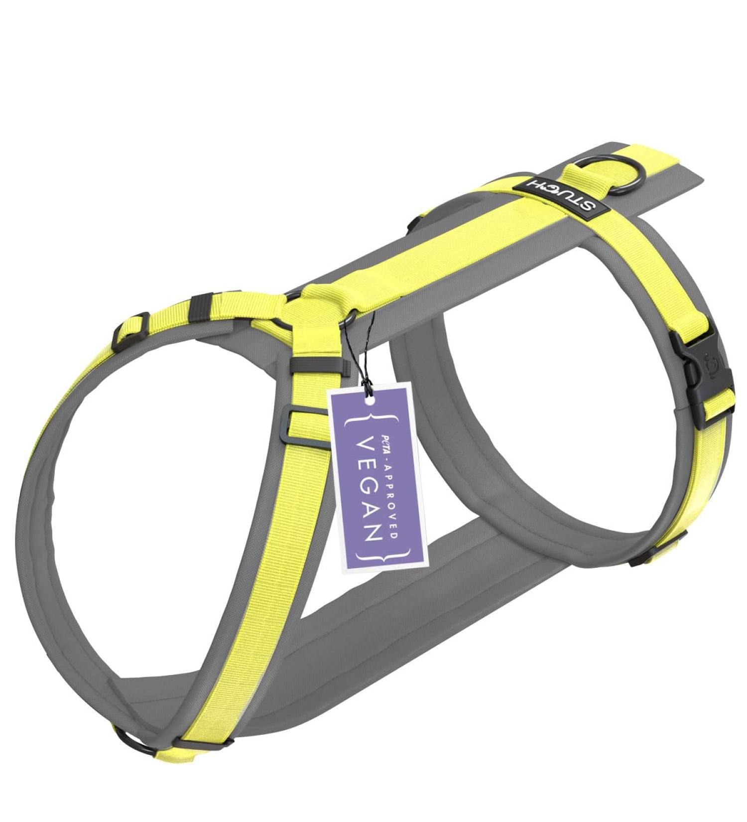 STUCH Adjustable Nylon Dog Harness - Padded for Small Medium & Large Dogs | Lime - Size M - Buy Online on SooperMarket.com