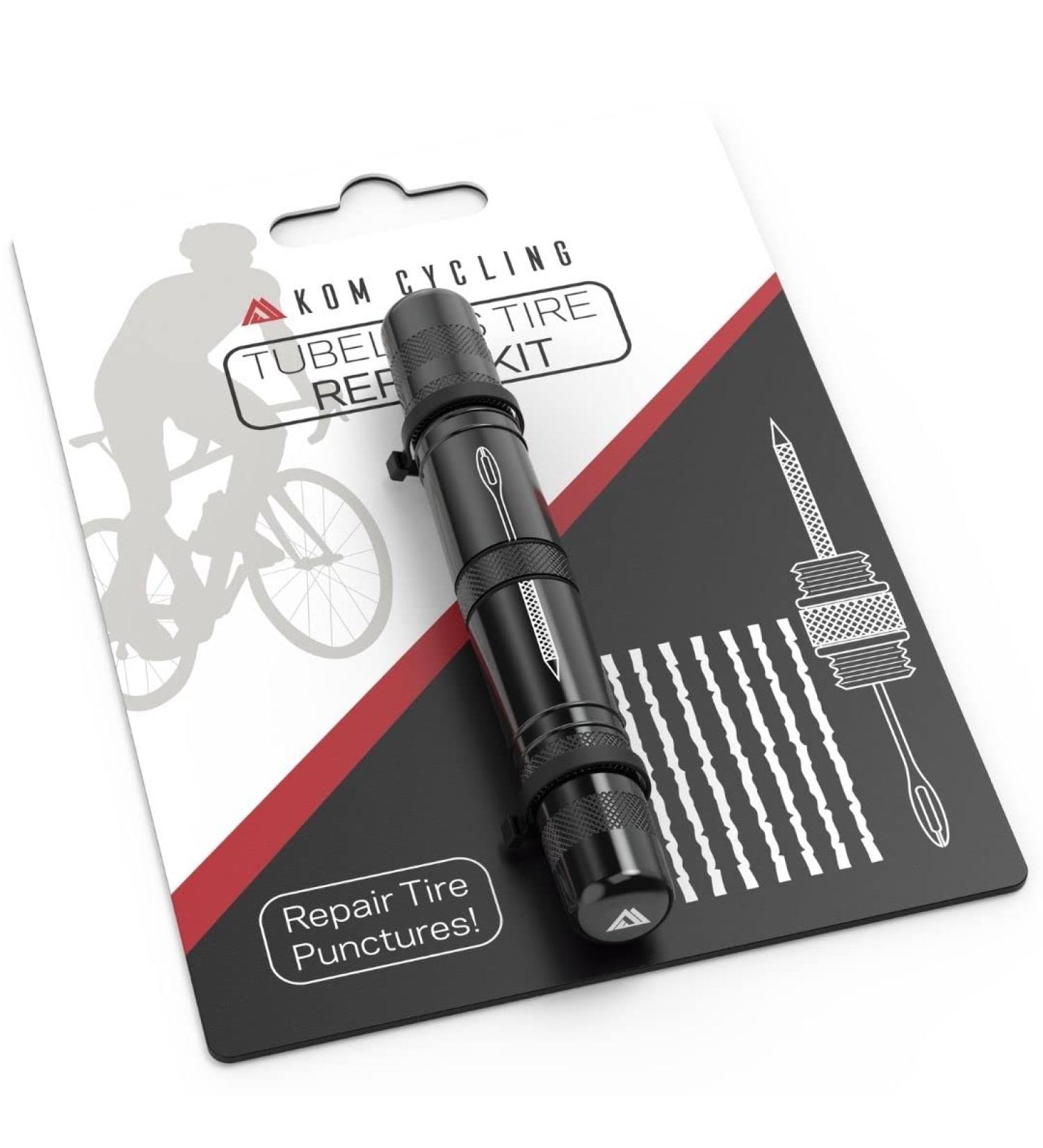 KOM Cycling Tubeless Tire Repair Kit for Bikes - Fix Mountain and Road Bike Punctures - Buy Online on SooperMarket.com