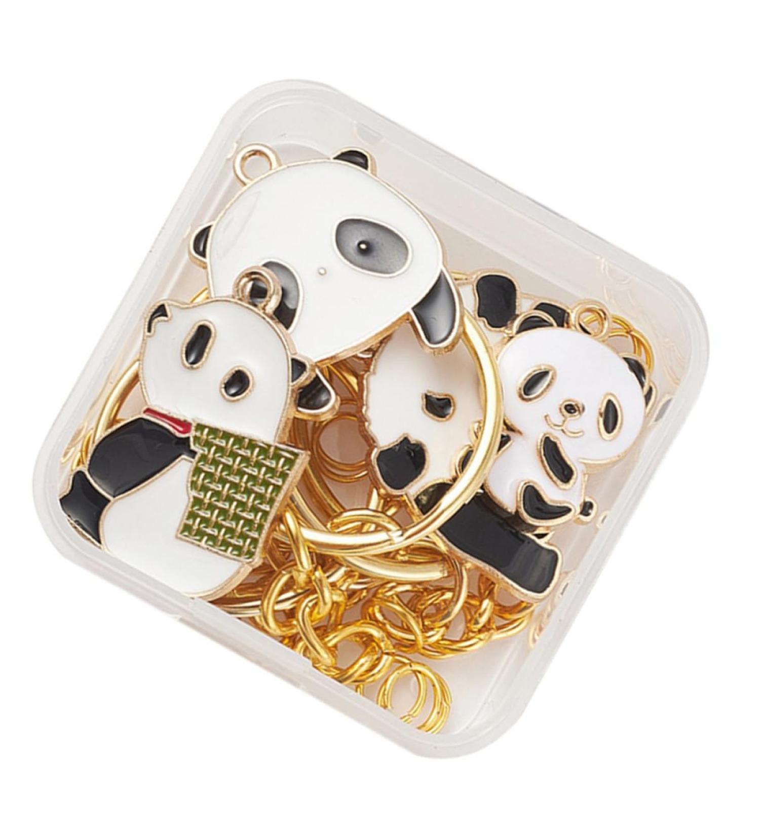 2 Boxes Panda Bamboo Pendant Keychain for Keys Animal Pendant Keychain Key Chain Making Supplies Bag 0.2X2.4X2.7CMx3pcs As Shownx3pcs - Buy Online on SooperMarket.com