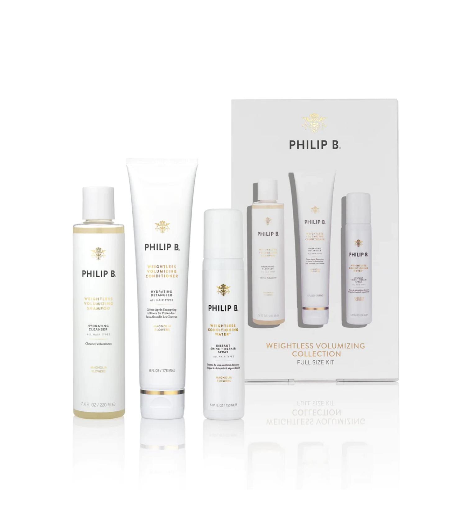 PHILIP B. Weightless Volumizing Collection Kit | Full Size Shampoo Conditioner & Conditioning Water - Shop Internationally for Luxurious Hair Care - Buy Online on SooperMarket.com