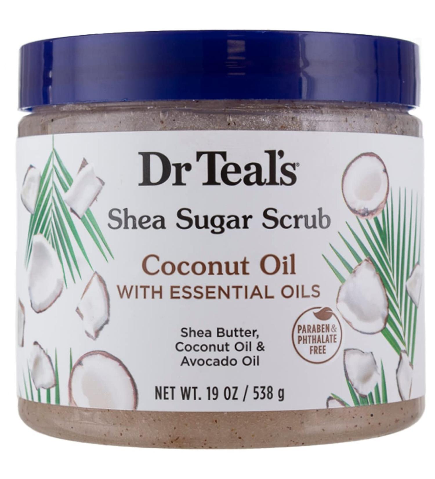 Dr. Teal's Coconut Oil Shea Sugar Scrub 19oz - Exfoliating Body Scrub - Buy Online on SooperMarket.com