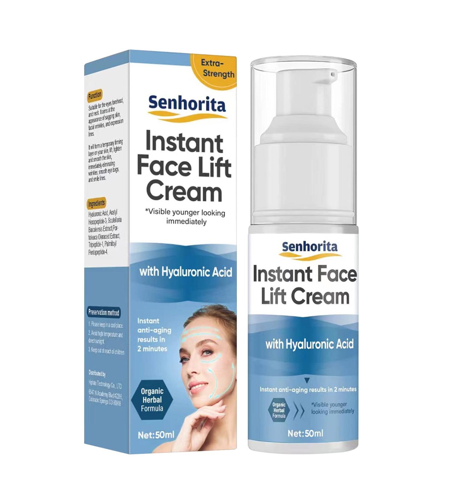 Instant Face Lift Cream - Tighten, Firm, and Smooth Skin - Face and Neck Wrinkle Treatment - Buy Online on SooperMarket.com