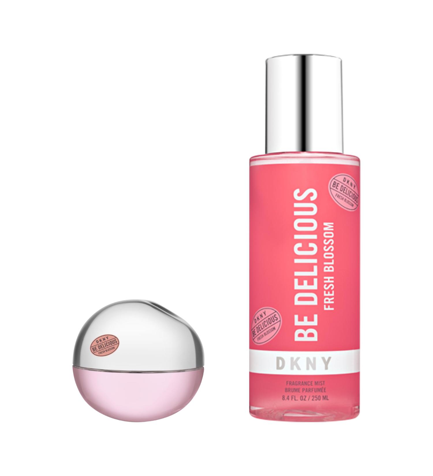 DKNY Be Delicious Fresh Blossom Eau de Parfum Duo - Long Lasting Floral Fragrance - Perfume Spray 1.0 Fl. Oz. & Fragrance Mist 8.4 Fl. Oz.