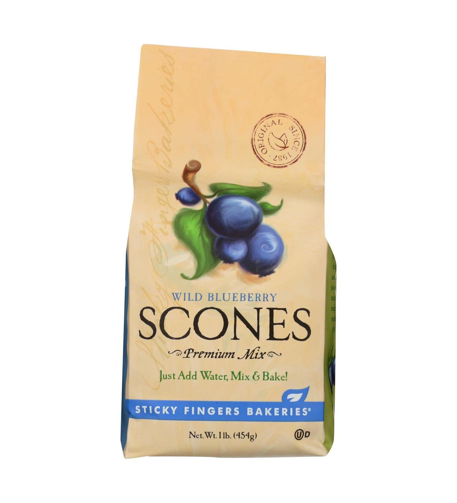 Sticky Fingers Bakeries Gluten Free Scone Mix Wild Blueberry (Pack of 6) - Buy Online on SooperMarket.com