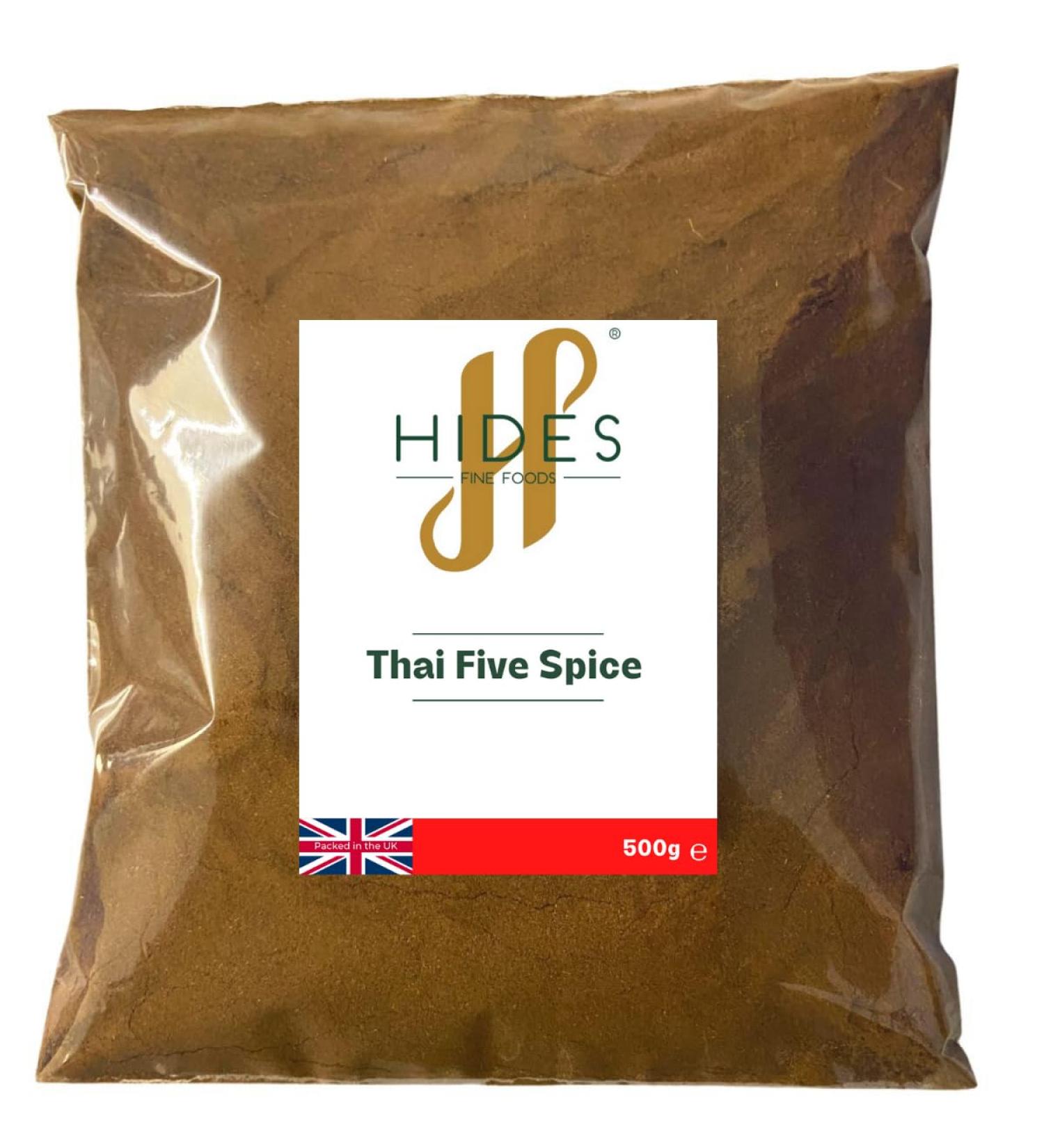 Hides Fine Foods - Thai Five Spice 500g - GMO Free - Suitable for Vegetarians - Southeastern Asia Spice Blend - Thai Cooking - Curry - Takeaway - Fakeaway 500 g (Pack of 1) - Buy Online on SooperMarket.com