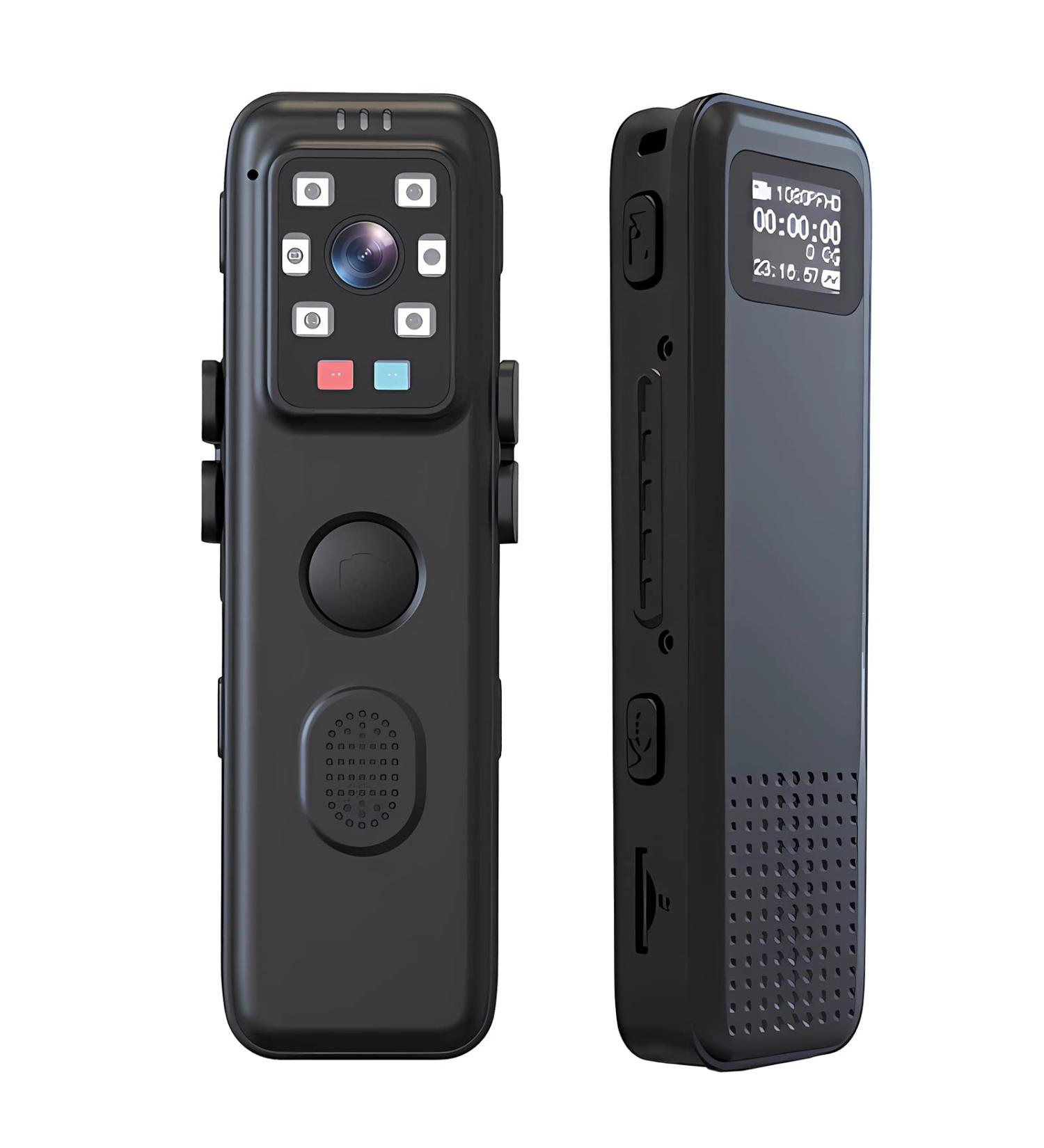 WEIIBDIE Mini WiFi Body Camera with Night Vision and Warning LED - Law Enforcement Video Recorder with Audio and 64G Card for Security Guards - Buy Online on SooperMarket.com