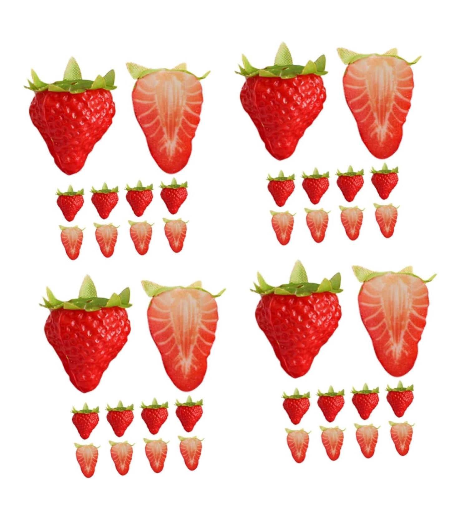 Alipis Fruit Decor 40 Pcs Artificial Strawberry Fruit Home Decor Strawberries Fake Strawberry Lifelike Strawberry Cute Strawberry Stuff Strawberry Birthday Decorations Pvc Props Window As Shownx4pcs 4.00X3.00X3.00CMx4pcs - Buy Online on SooperMarket.com