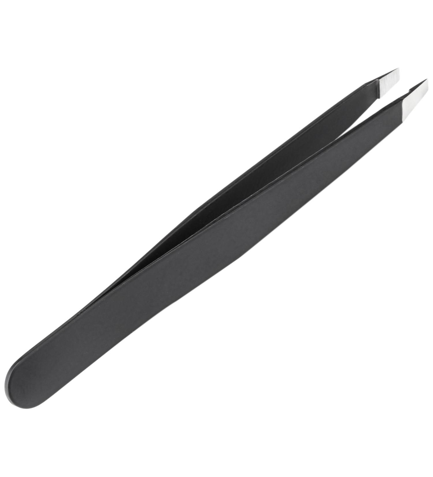 The BrowGal Professional Hand-Made Slant Tweezer - Ideal for Eyebrows, Facial Hair, Ingrown Hair & Blackhead Removal - Portable Anti-Rust Tool, 3.9 Inches, Black - Buy Online on SooperMarket.com