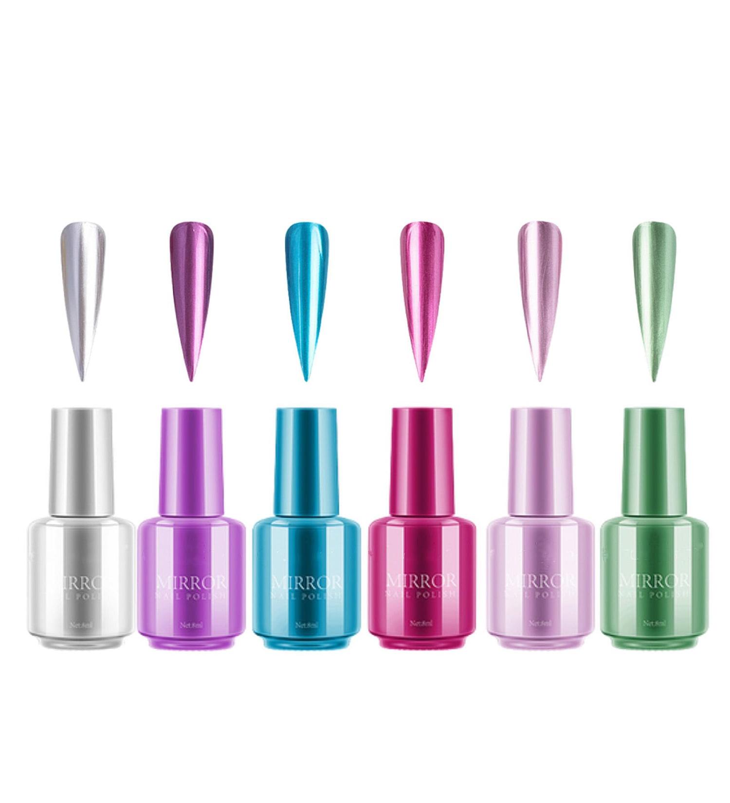 Miiro Glitter Nail Polish Glitter Nail Polish Glimmer Varnish Shiny Shimmer Manicure Varnish 6 Colours - Buy Online on SooperMarket.com