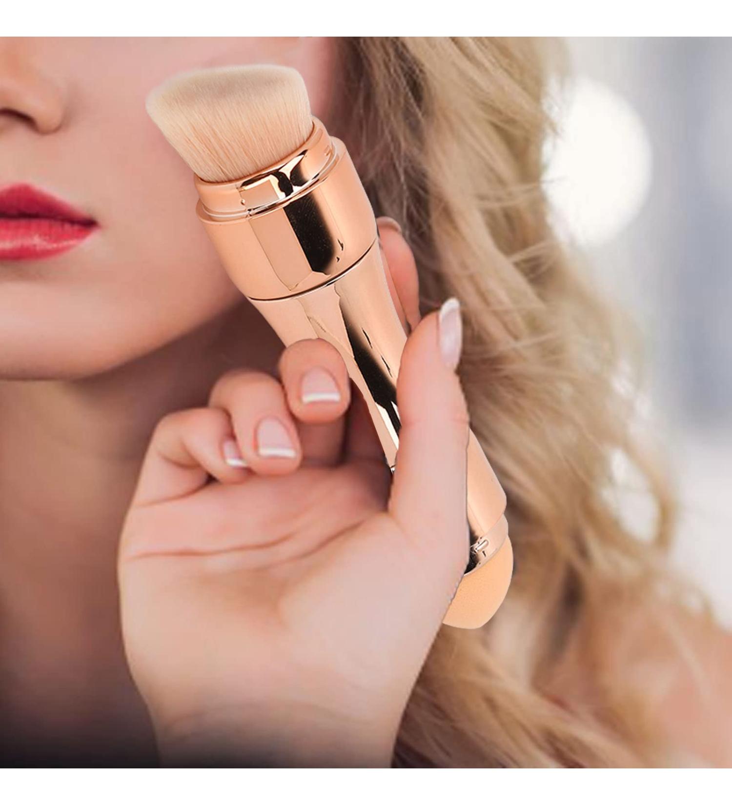 4 in 1 Multipurpose Makeup Brush - Soft Bristles & Elastic Sponge Portable Cosmetic Brush for Travel & Home Use - Buy Online on SooperMarket.com
