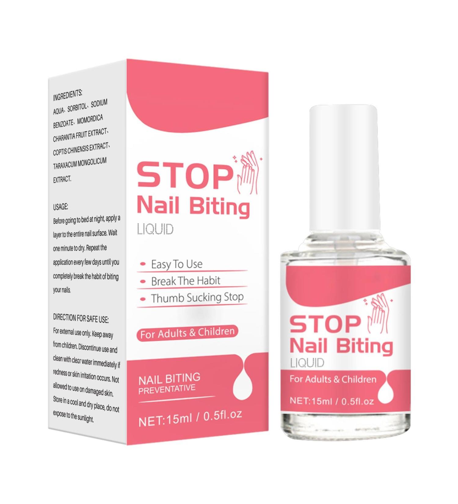 Stop Biting Your Nails Anti Nail Biting Nail Polish Clear Nail Varnish Thumb Sucking Stop Safe & Effective Bitter Taste Nail Biting Treat-ment For Adults& Hildren Fast And Easy Application 15ml - Buy Online on SooperMarket.com