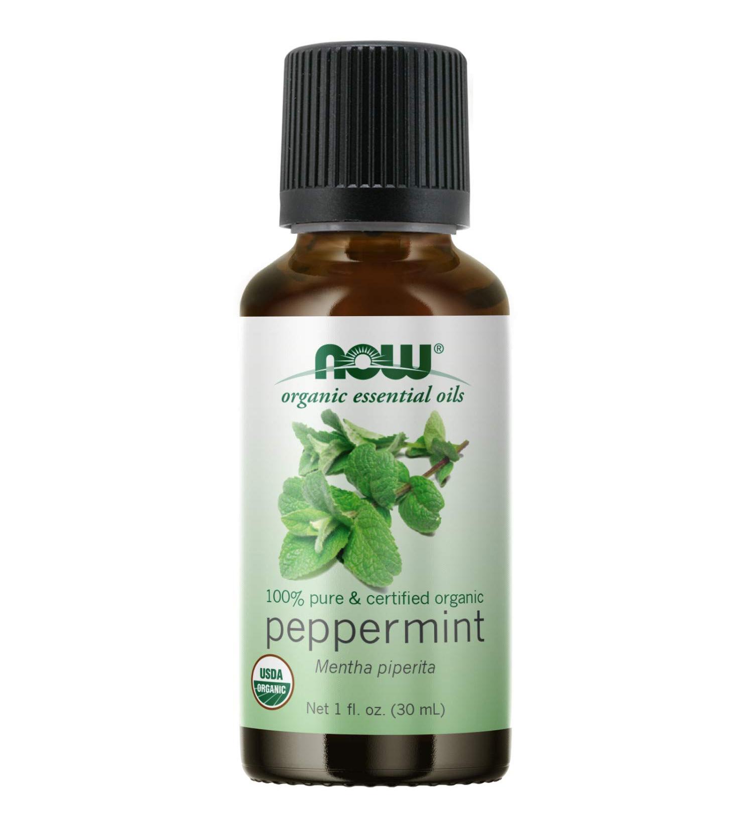 Now Foods Organic Peppermint Essential Oil 1 fl oz (30ml) | Pure & Natural Aroma - Buy Online on SooperMarket.com
