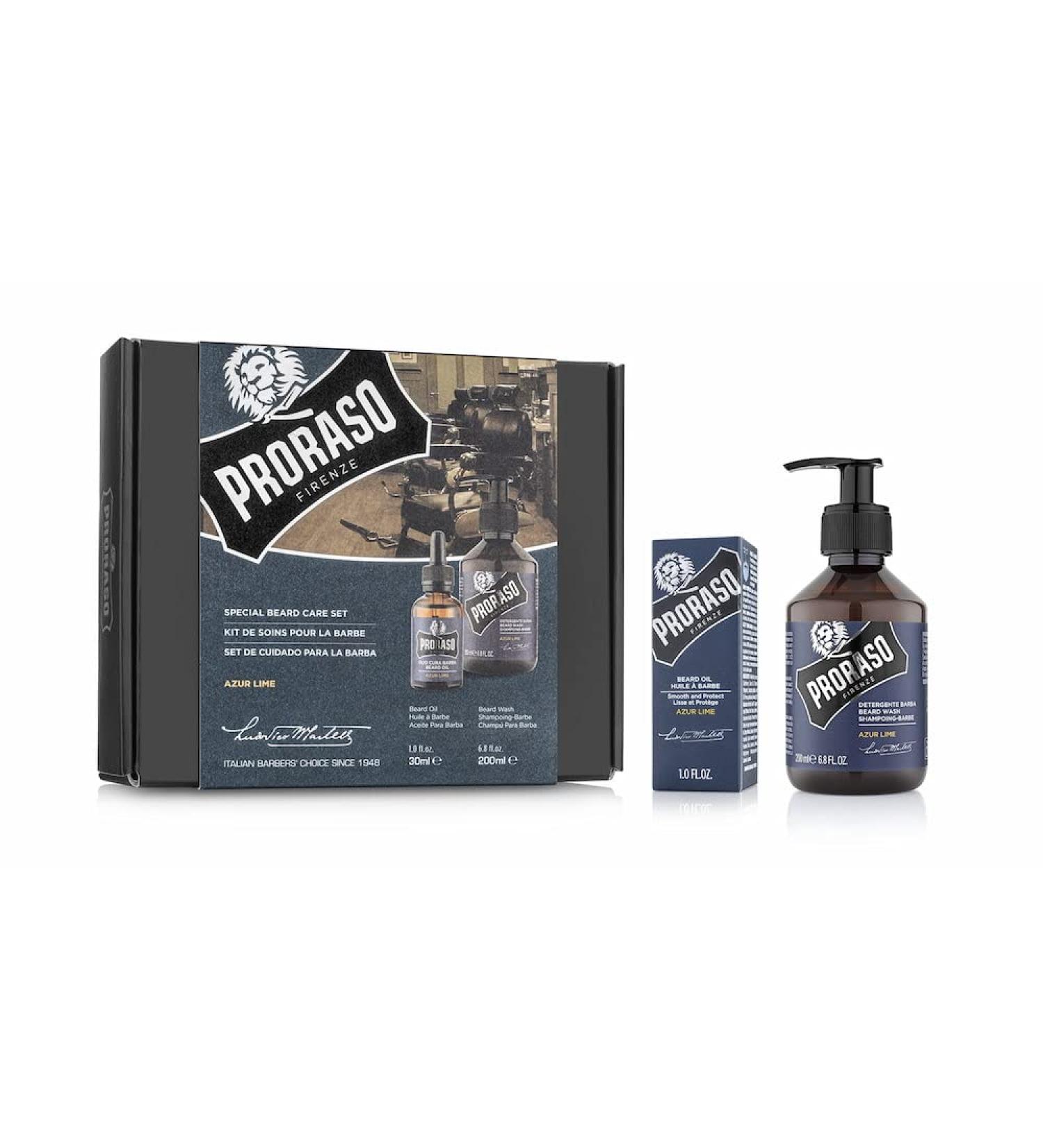 Proraso Beard Care Kit for Men - Sandalwood Beard Wash & Oil for Thick Coarse Beards | Cleanse Tame & Detangle | International Shipping - Buy Online on SooperMarket.com