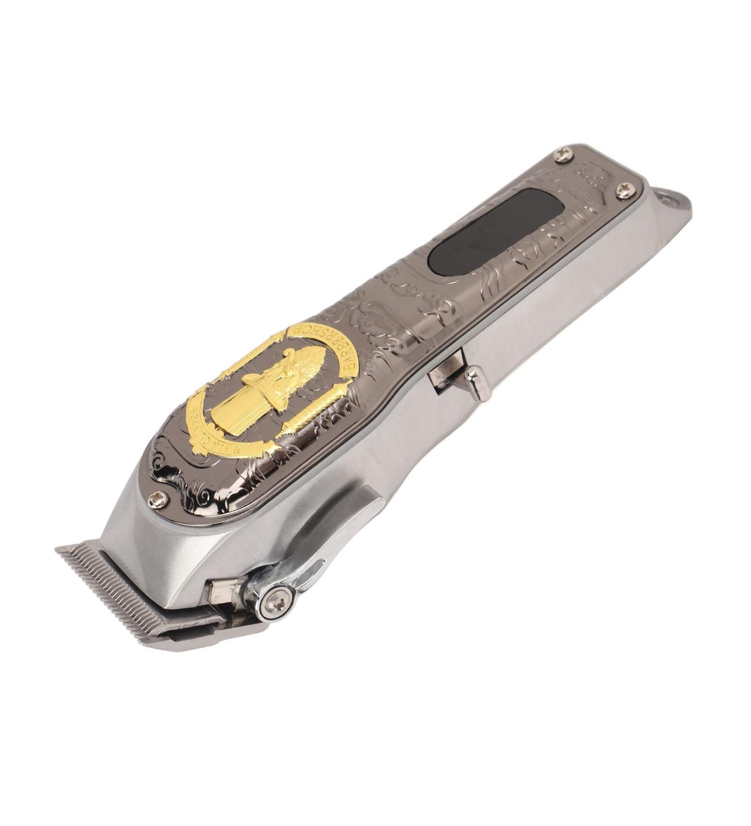 Retro Hair Clippers Kit with Stainless Steel Trimmer Safe Haircut Electric Hair Trimmer with Ergonomic Handle Design Low Noise LED Display - Buy Online on SooperMarket.com