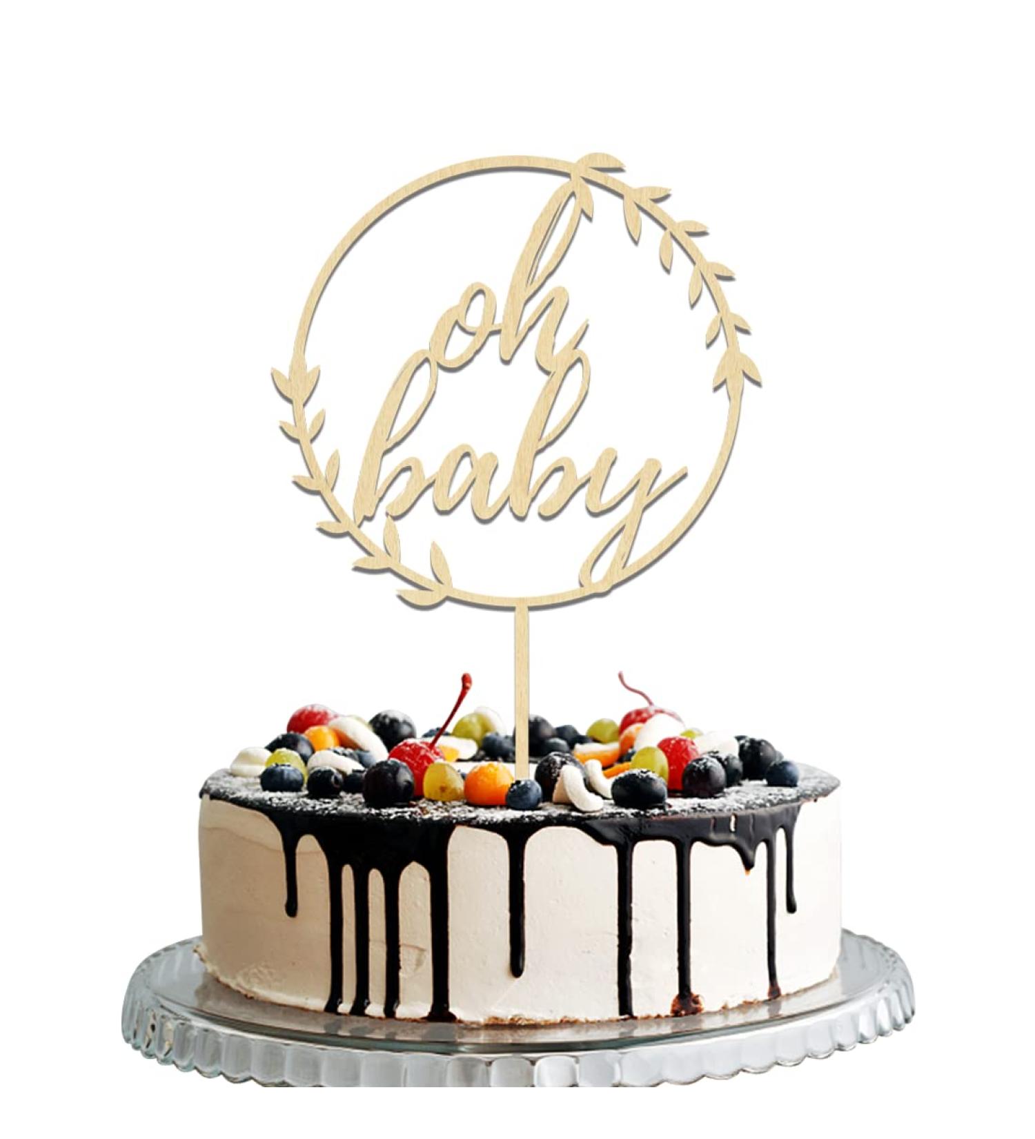 Oh Baby Cake Topper | Baby Shower Cake Decoration | 4mm Tortendeco | Perfect for Celebrations - Buy Online on SooperMarket.com