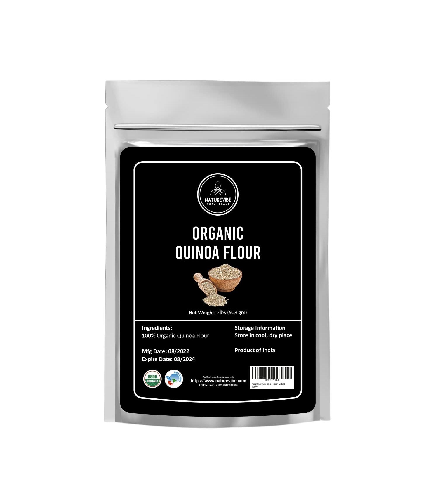 Naturevibe Botanicals Organic Quinoa Flour 2lbs - Non-GMO & Gluten Free - Protein Rich | Packaging May Vary - Buy Online on SooperMarket.com