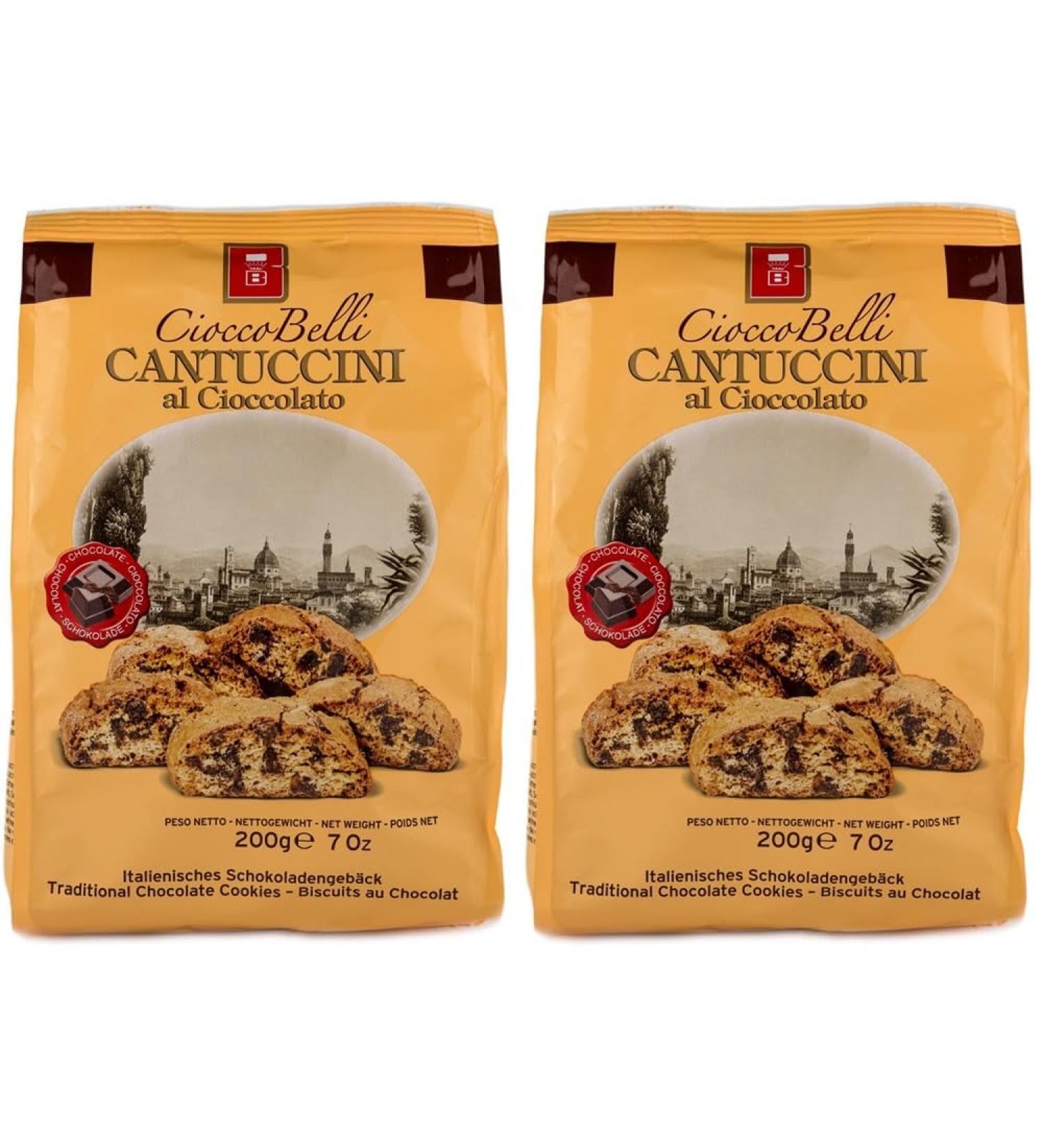 Chocolate Cantuccini Biscotti (200g Pack of 2) | Gourmet Artisan Biscuits From Tuscany - Buy Online on SooperMarket.com