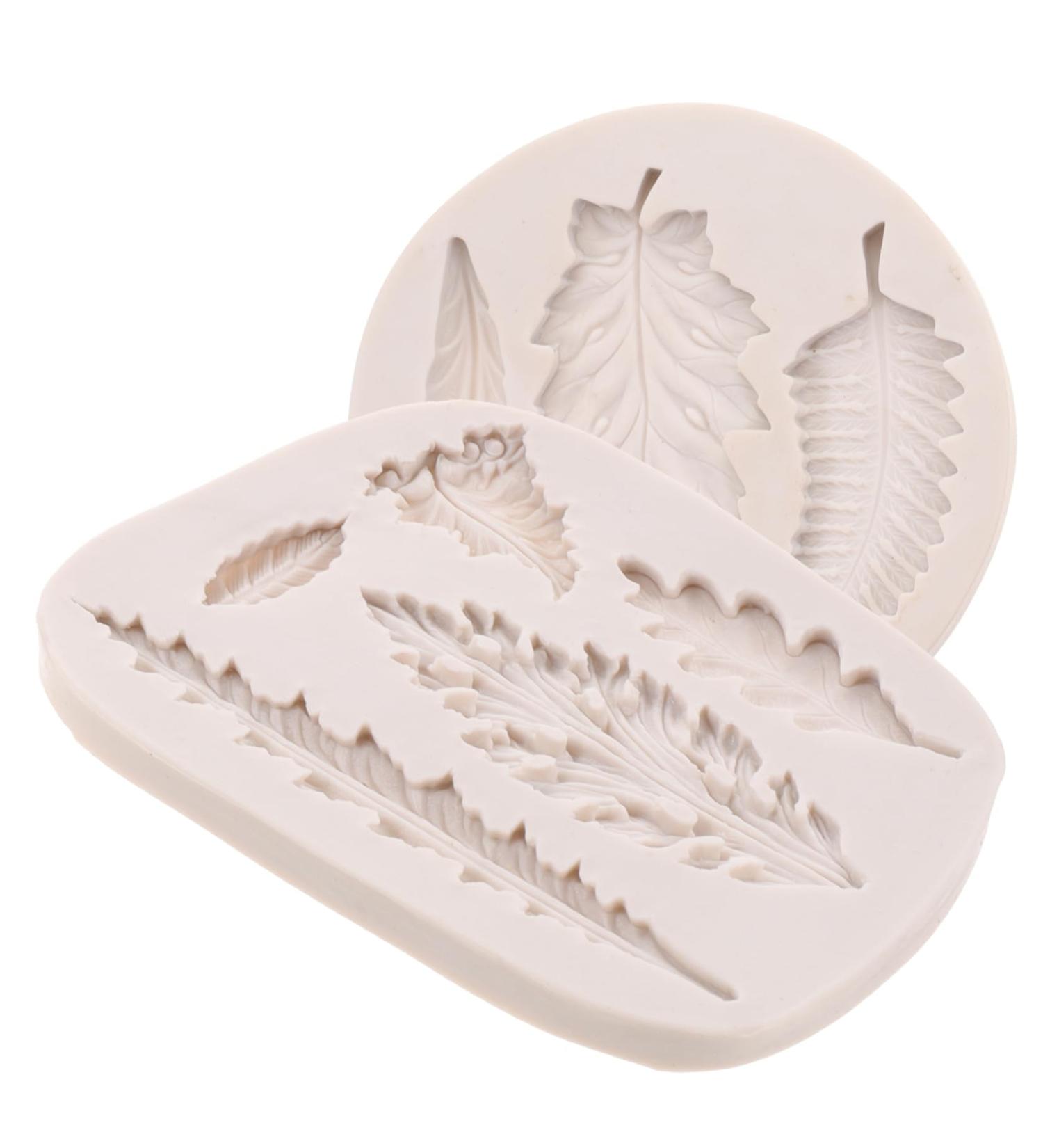 Alipis 2pcs Leaf Mold Clay Molds Cake Pops Mold Chocolate Candy Molds Silicone Mold Party Candy Mold Adorable Baking Molds Decor Small Cake Mold Chocolate Mold White Silica Gel Leaf Shape - Buy Online on SooperMarket.com