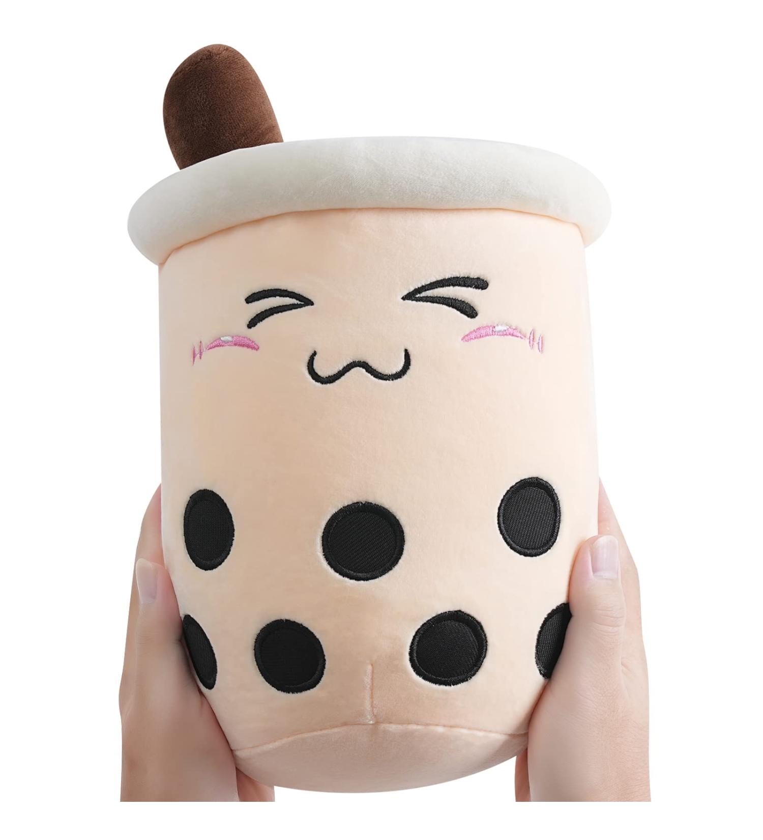 Anboor Bubble Tea Plush Pillow - 35cm Brown Boba Stuffed Toy for Kids | Soft and Cute Gift for Babies, Children | Stuffed Animals Plushies - Buy Online on SooperMarket.com