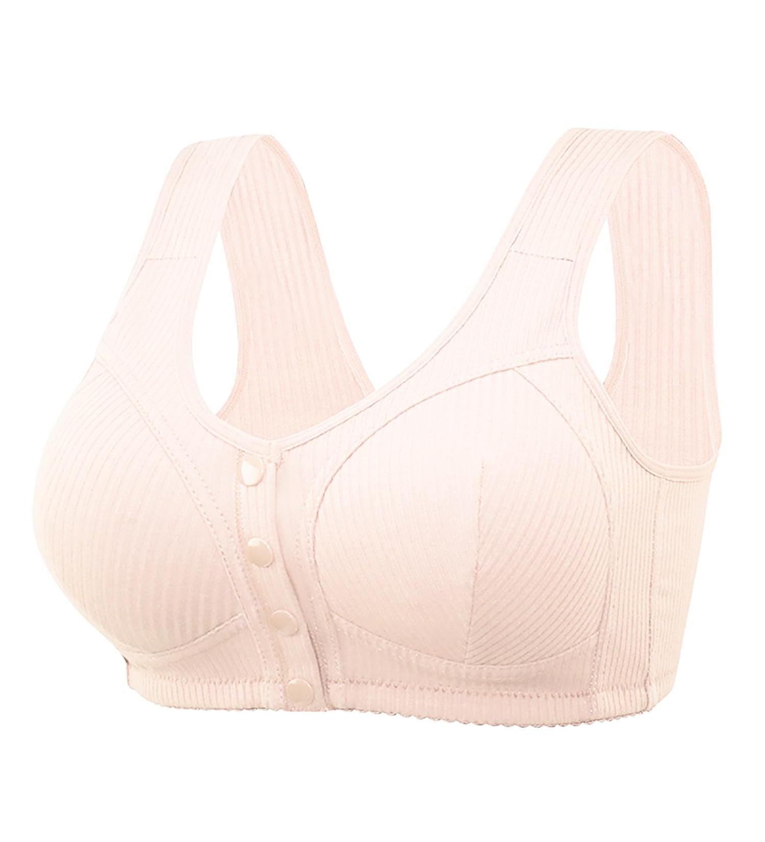 IQYU Women's Sexy Lace Front Button Shaping Cup Adjustable Shoulder Strap Large Size Iron-Bra Tank Top Bustier - Beige - Buy Online on SooperMarket.com