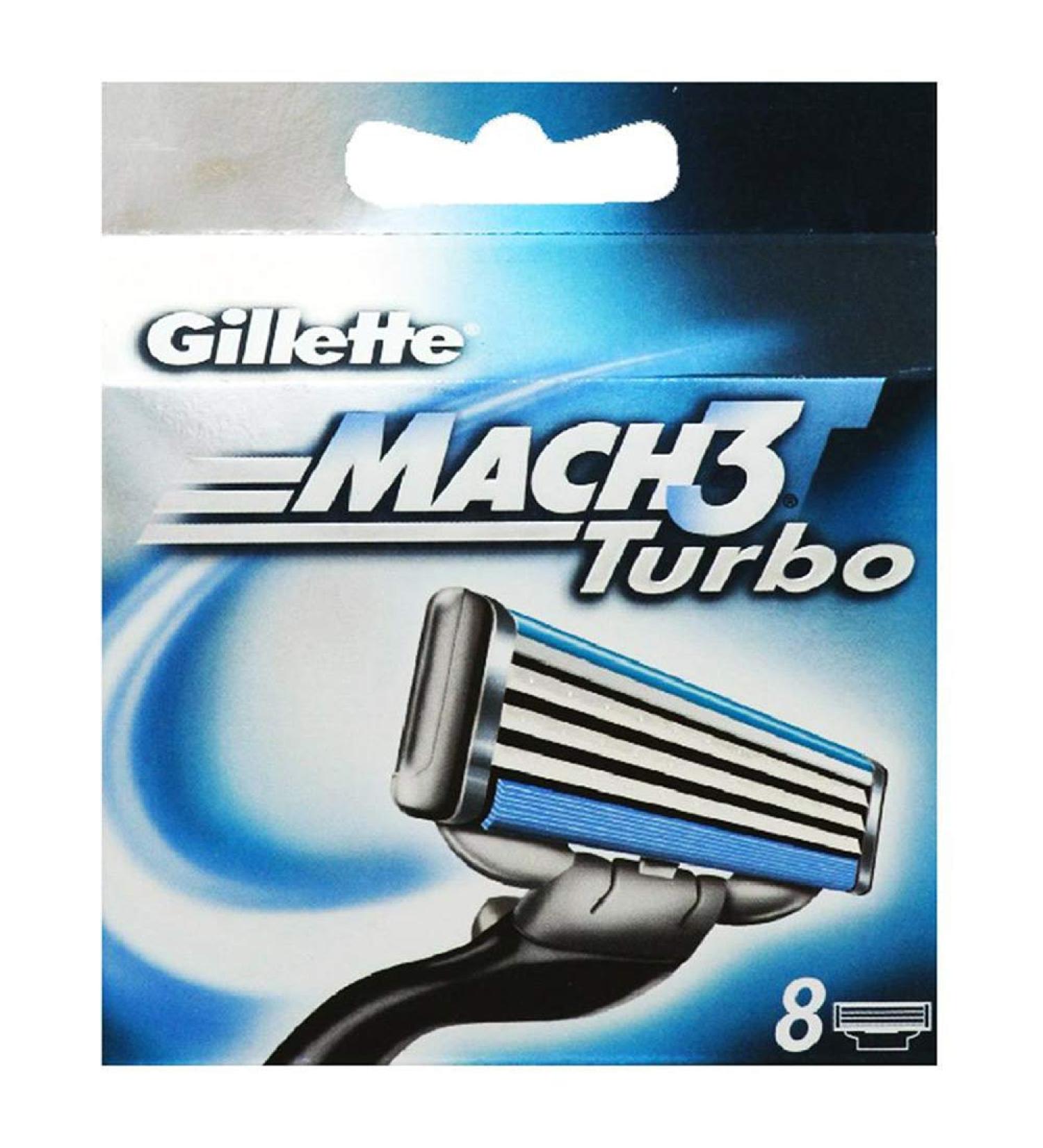 Gillette Mach 3 Turbo Razor Refill Cartridges 8 Count - Packaging May Vary - Buy Online on SooperMarket.com