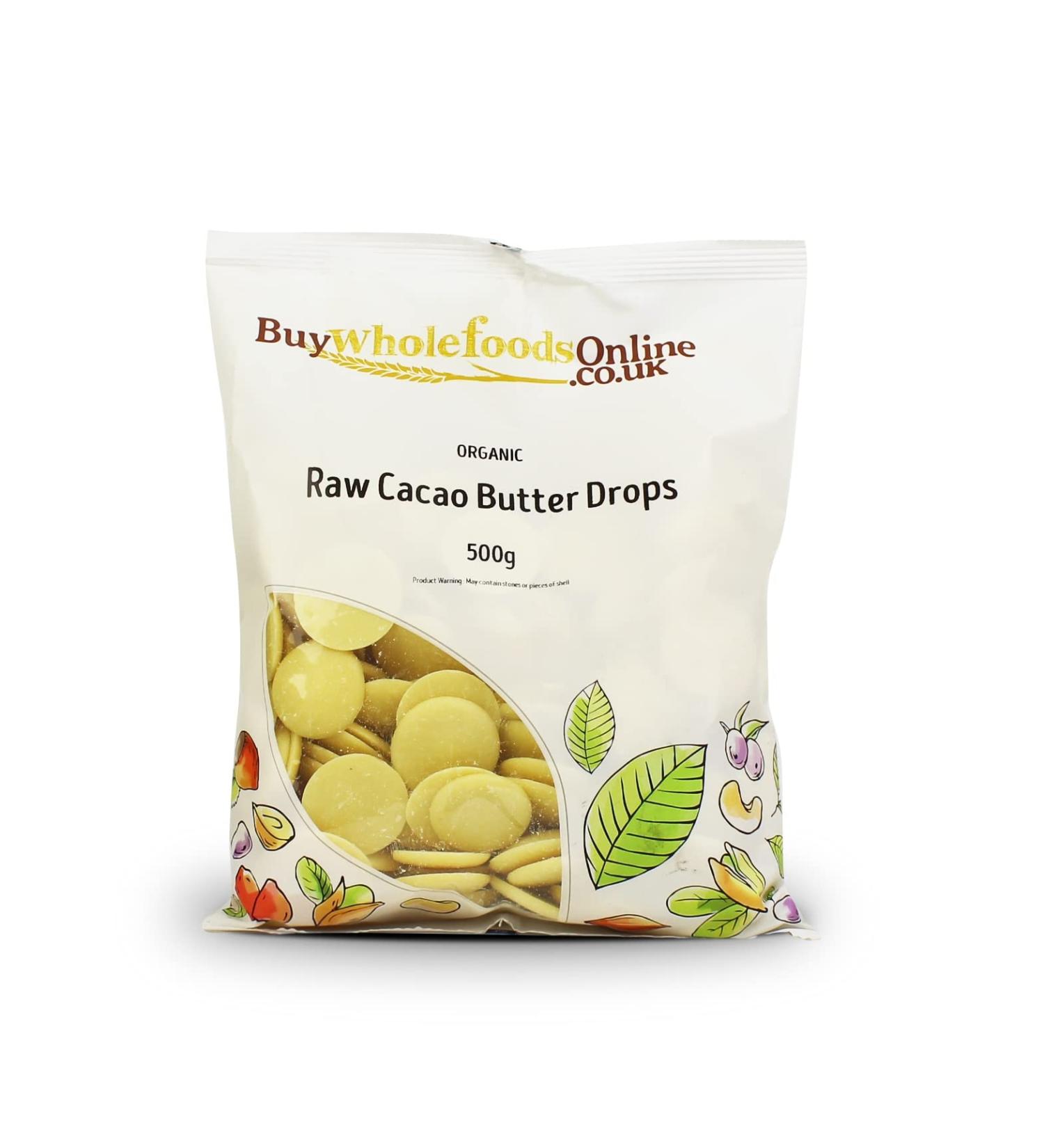Organic Raw Cacao Butter Drops 500g (BWFO) - Buy Online on SooperMarket.com