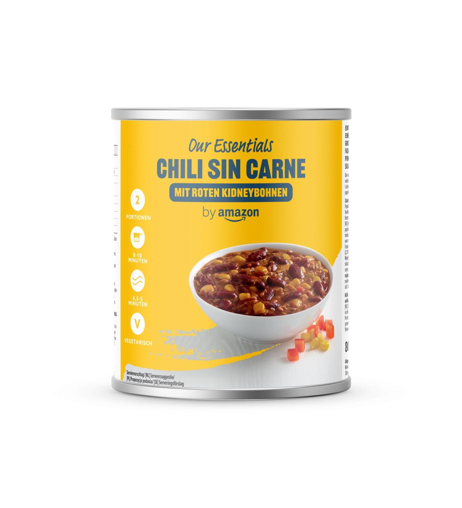 Buy Amazon Chili Sin Carne with Red Kidney Beans - Vegetarian 800g - Best International Shipping Options - Buy Online on SooperMarket.com