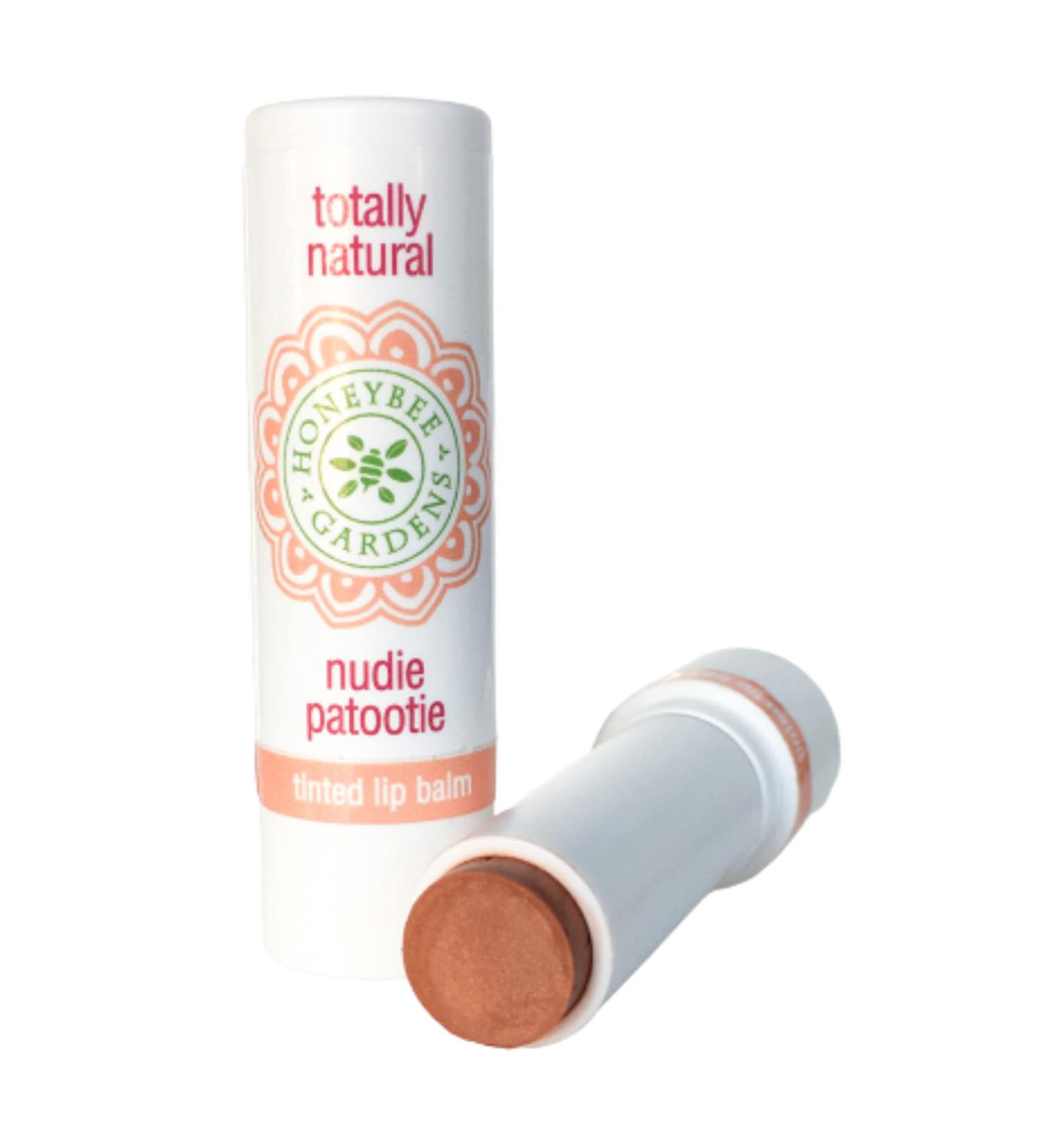 Honeybee Gardens Organic Vegan Gluten-Free Tinted Lip Balm - Nudie Patootie for Color & Nourishment - Buy Online on SooperMarket.com