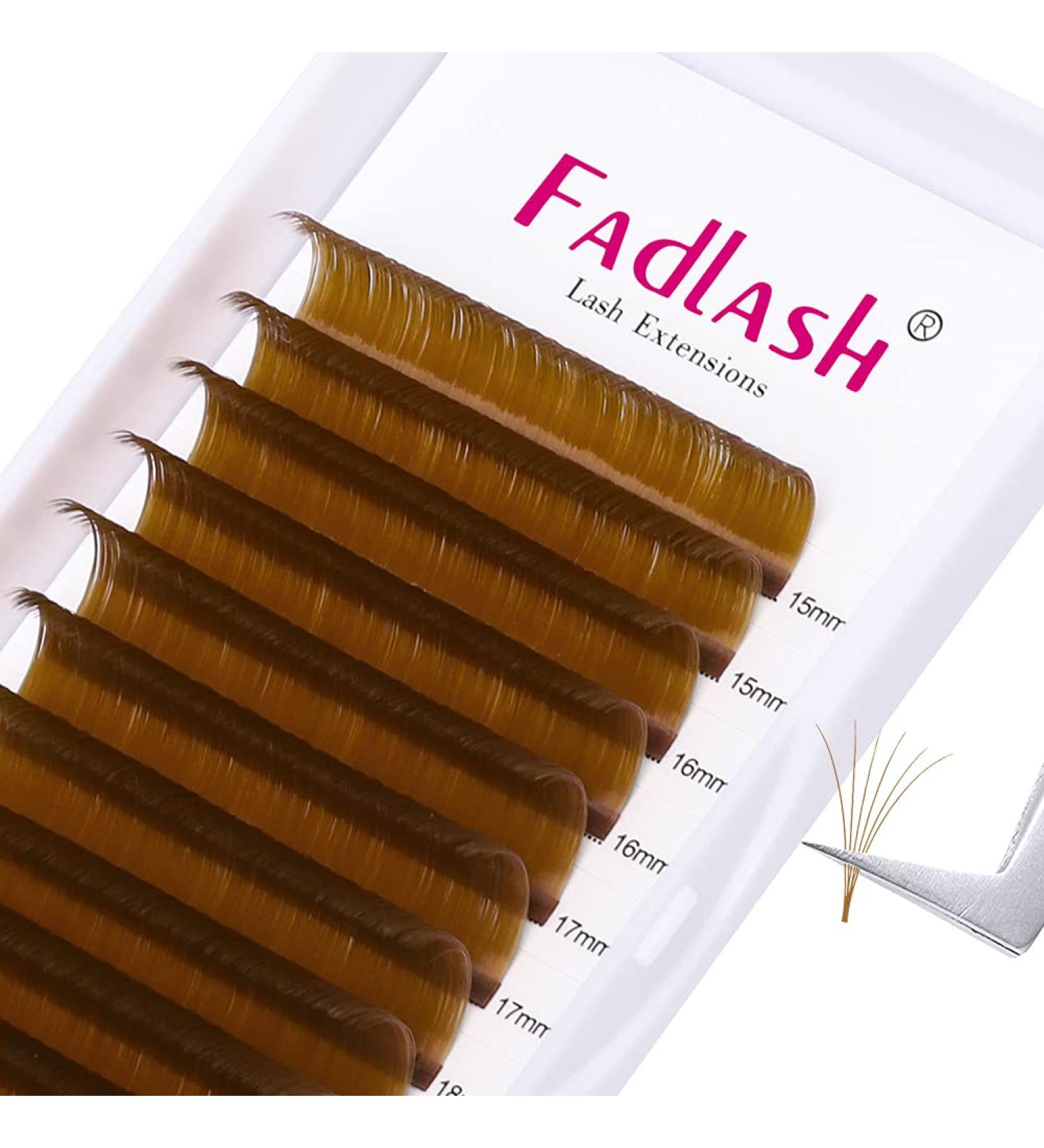 0.07 D Curl Volume Lash Extensions | Easy Fan Mixed Tray 15-20mm | Brown Blond Supplies - Buy Online on SooperMarket.com