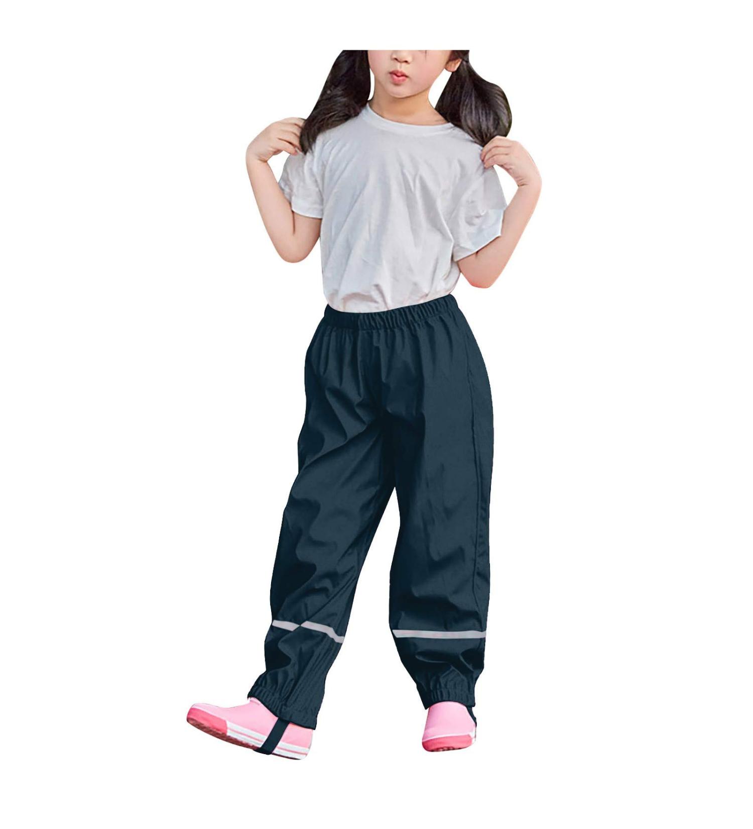 Kids Waterproof Windproof Breathable Rain Pants - Size 12 Dark Blue - Buy Online on SooperMarket.com