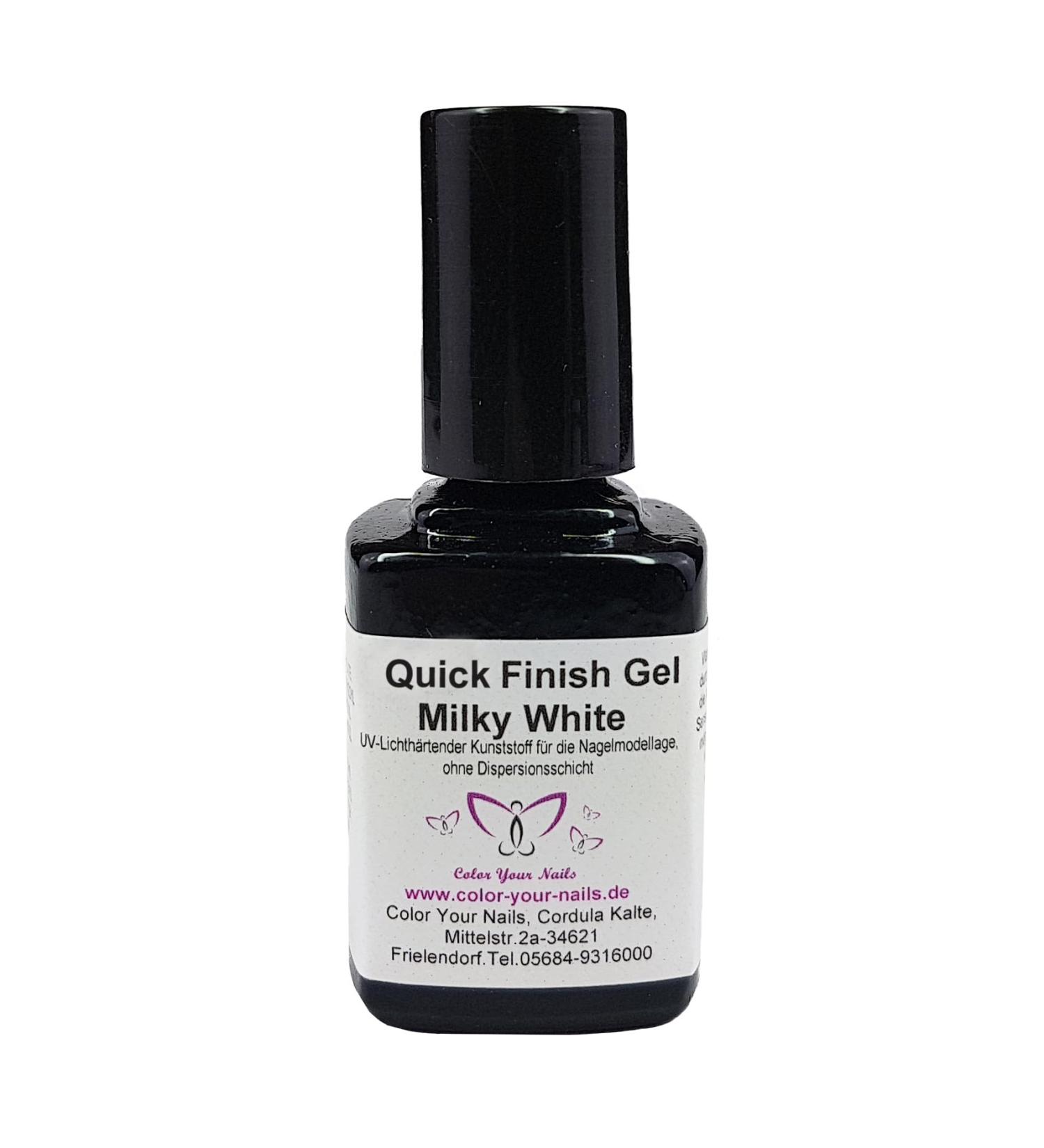 Buy Quick Finishgel Milky White Babyboomer UV Gel 15ml - Hema Free No Sweat Layer High Gloss Finish - International Shipping Available - Buy Online on SooperMarket.com