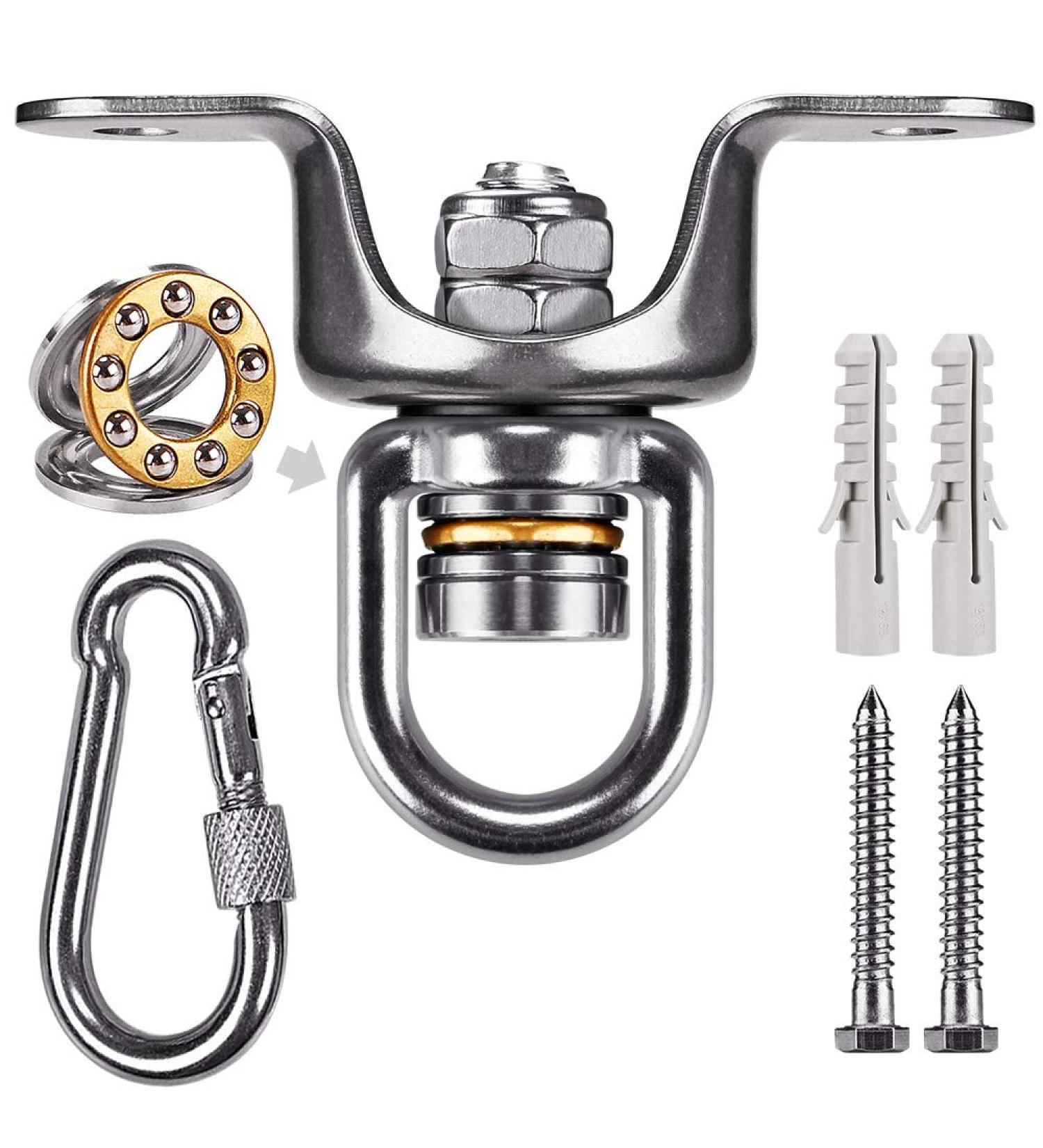 SELEWARE Heavy Duty Boxing Punching Bag Hanger | 360 Rotate Bracket with Bearing | Wood Beam Holder for Boxing & Muay Thai Training | 700lbs Capacity - Buy Online on SooperMarket.com