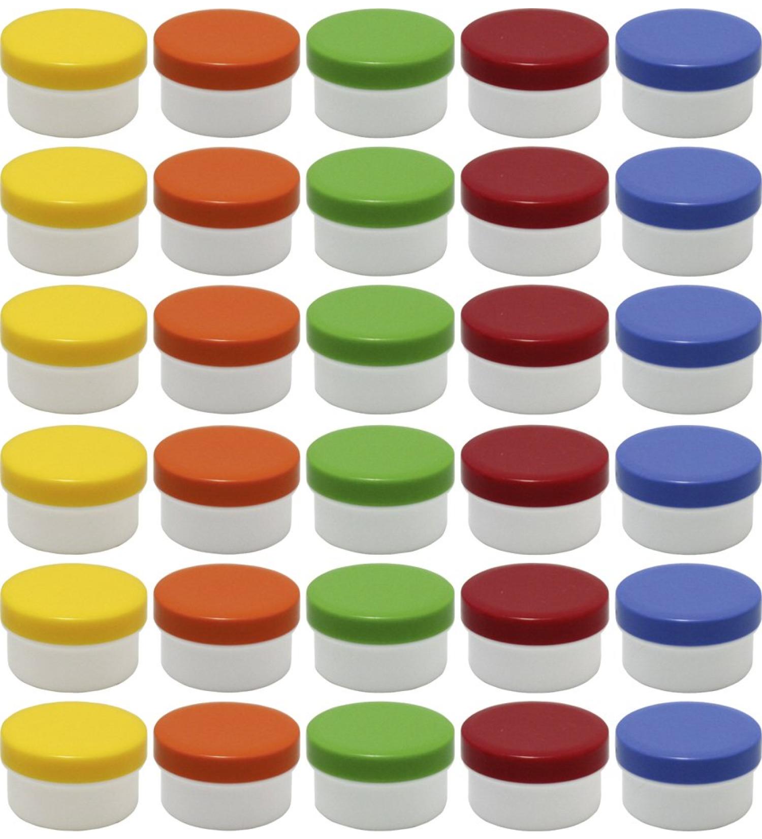 30 ointment jars cream jars flat ointment jars 60ml content with colored lids - MADE IN GERMANY ...