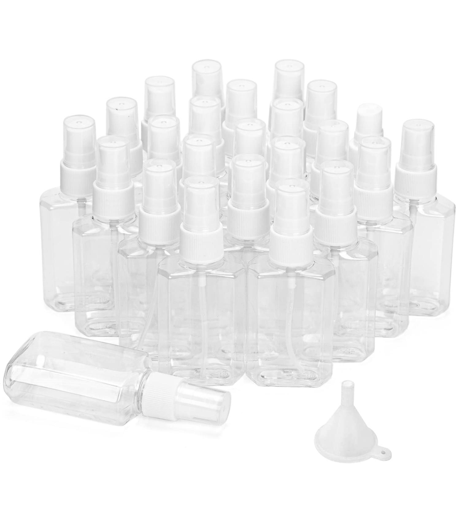 24 Pcs HULISEN Travel Spray Bottles 2oz - Fine Mist, Leak-proof, Refillable - Ideal for Baby Showers - Buy Online on SooperMarket.com