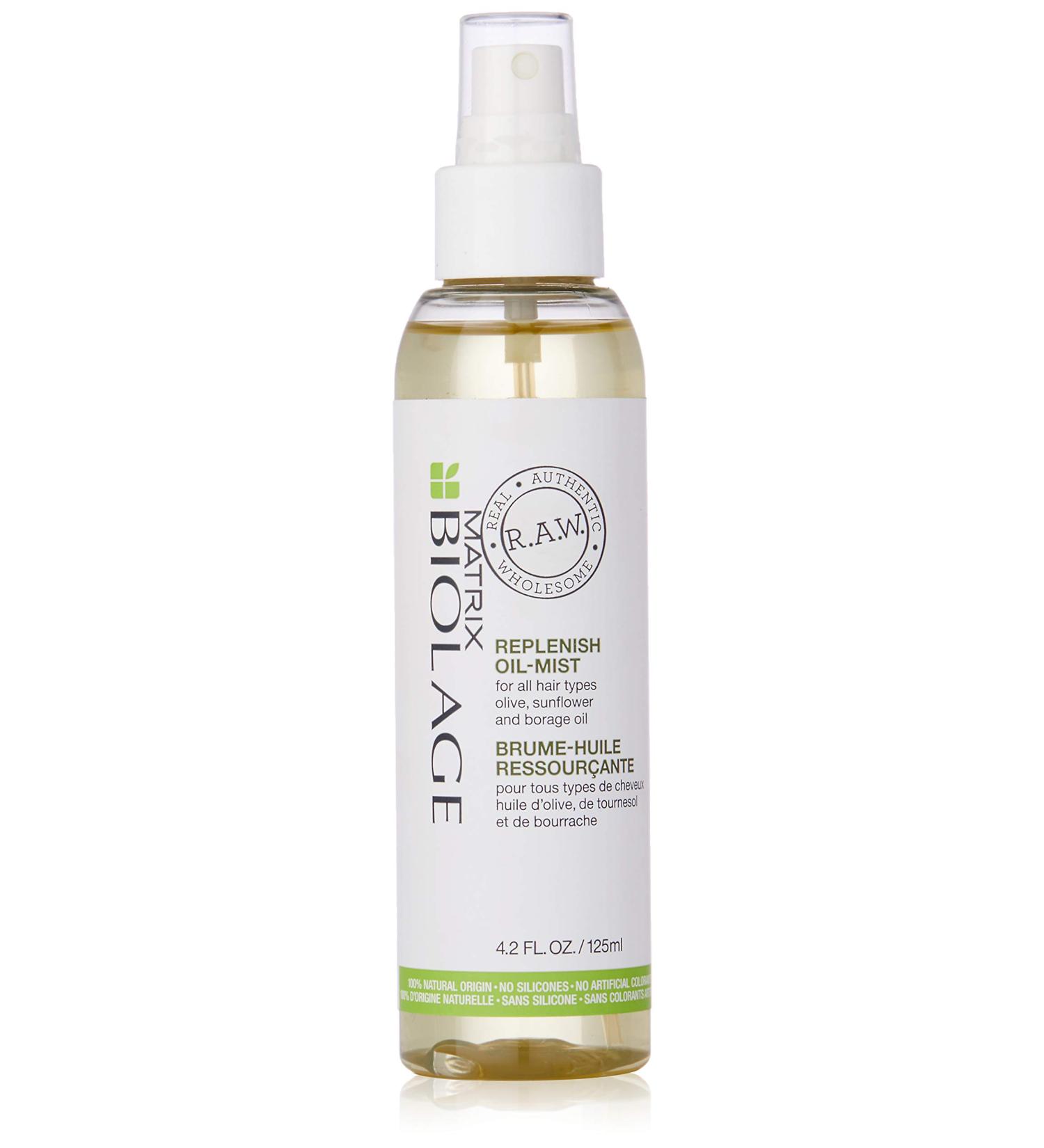 BIOLAGE R.A.W. Replenish Oil-Mist | Pre-Shampoo Treatment with Olive, Sunflower & Borage Oil | Silicone-Free | 4.2 Fl. Oz - Buy Online on SooperMarket.com