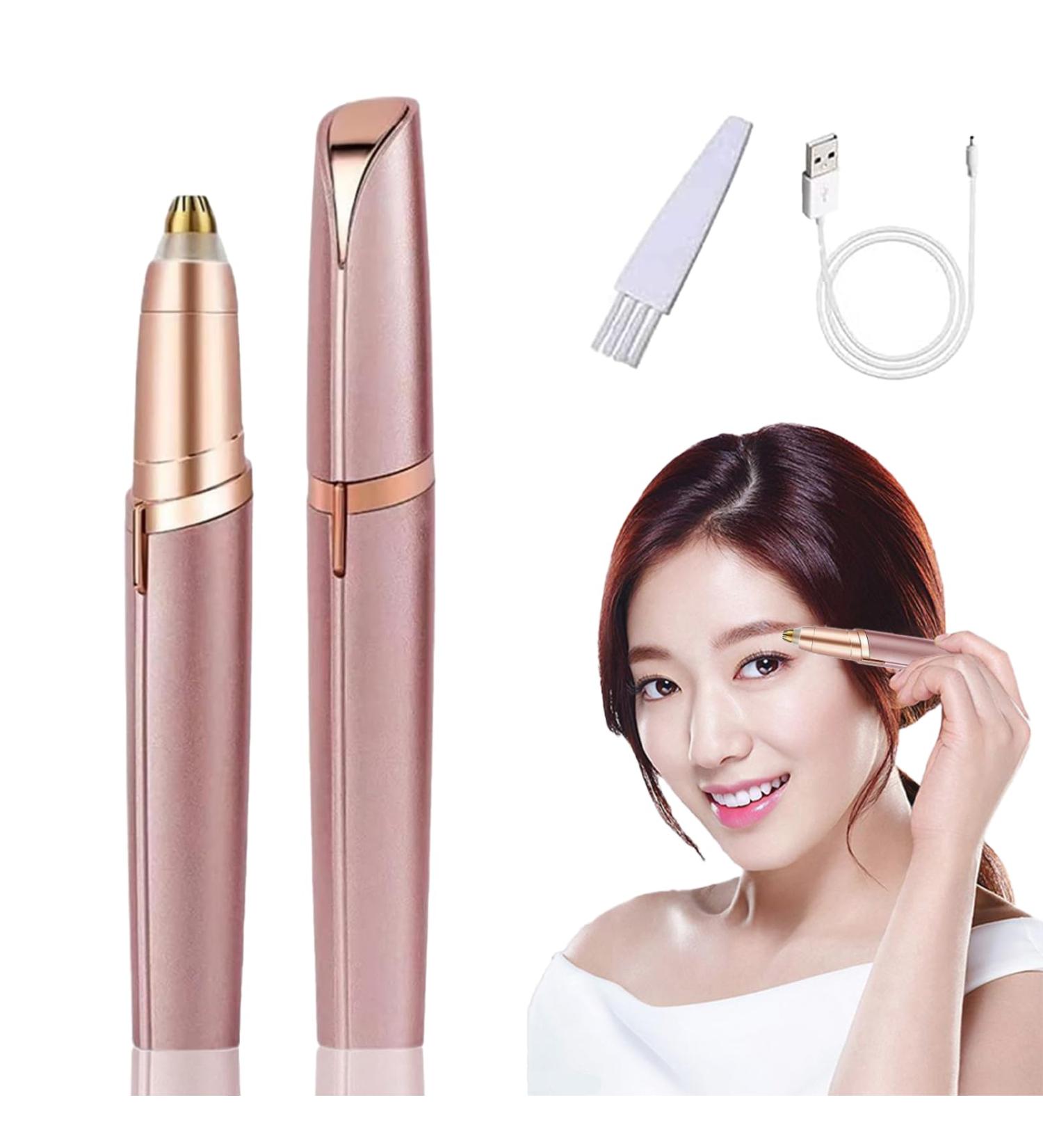 Rechargeable Eyebrow Hair Remover Electric Painless Eyebrow Trimmer Epilator for Women Eyebrow Razor with Light Brows Shaper. for Face Hair and Nose Hair Portable Eyebrow Hair Removal Razor. Gold - Buy Online on SooperMarket.com
